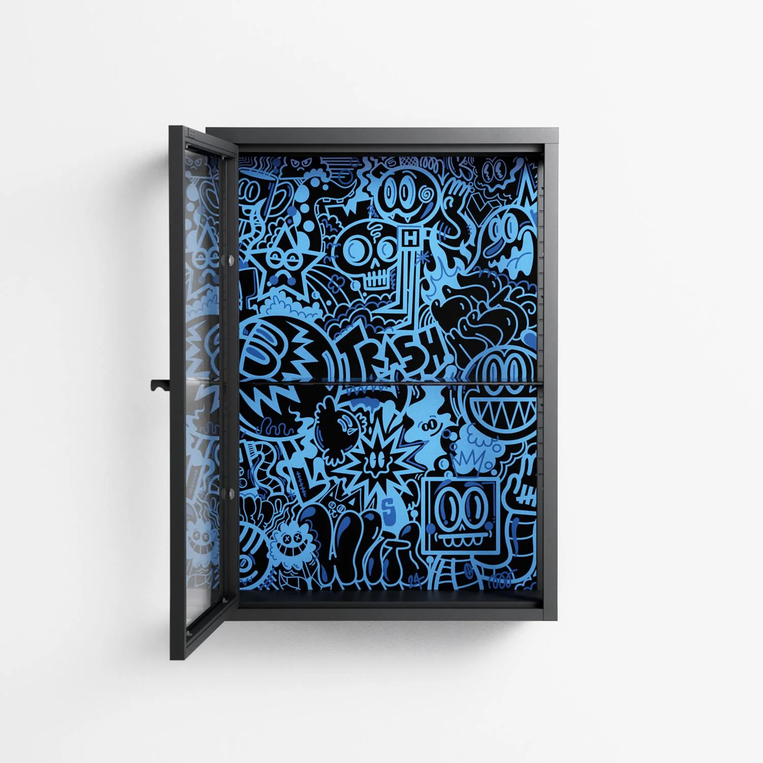 The Blue Line - Wall Cabinet - Craig Watkins - Antracite - Clear glass - Image 3