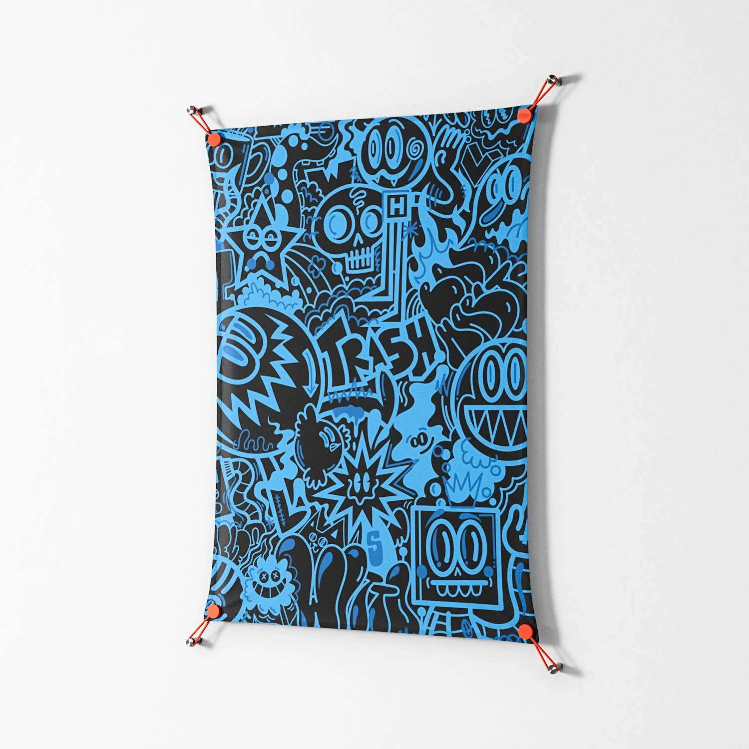 The Blue Line - Work On Wall - Craig Watkins - Orange - 70 x 100 cm - Image 2