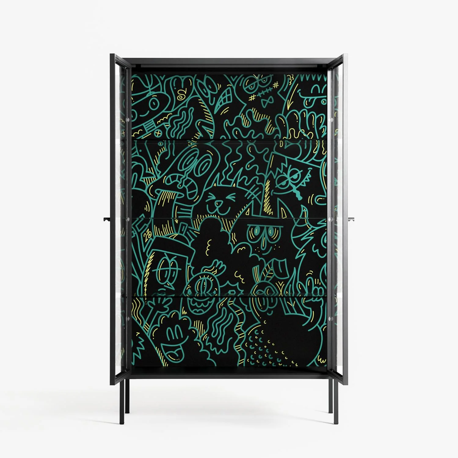 The Green Line - Cabinet - Craig Watkins - Antracite - Clear glass - Image 3