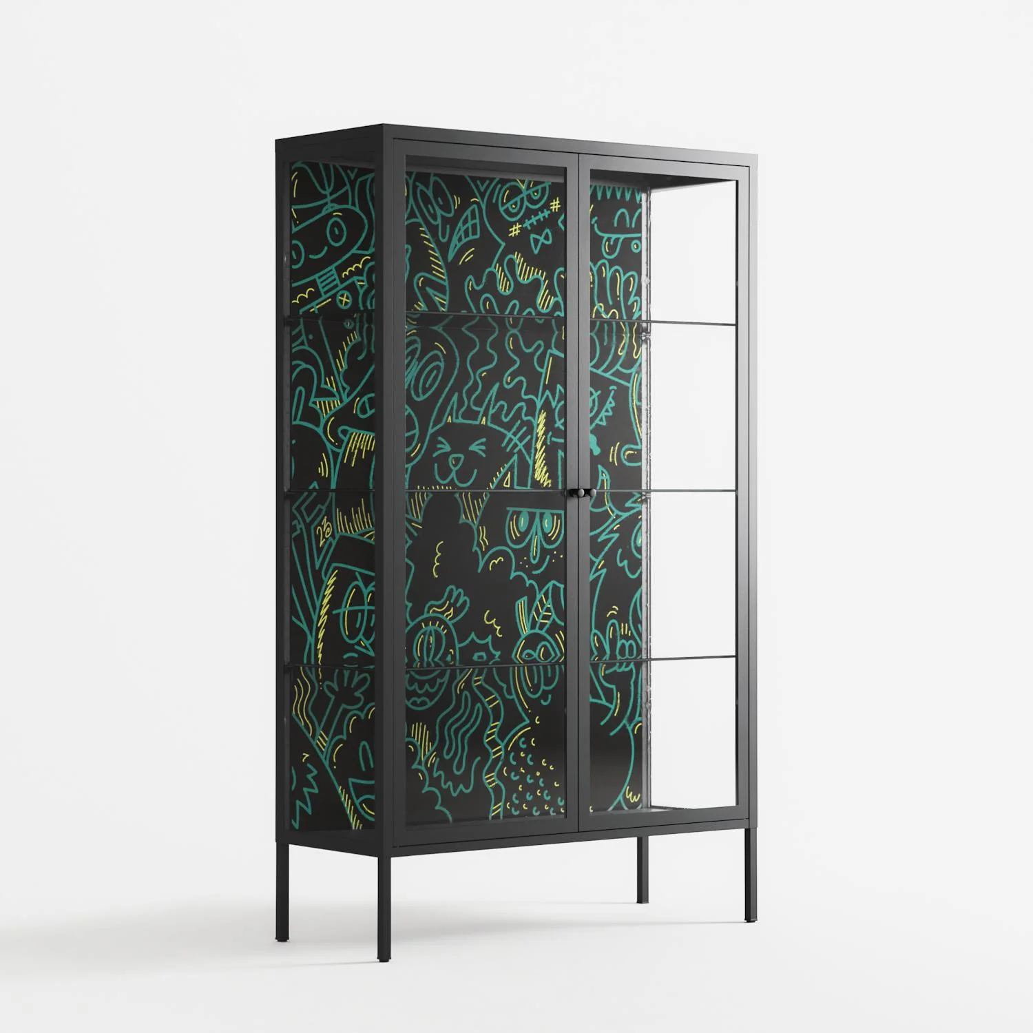 The Green Line - Cabinet - Craig Watkins - Antracite - Clear glass - Image 4