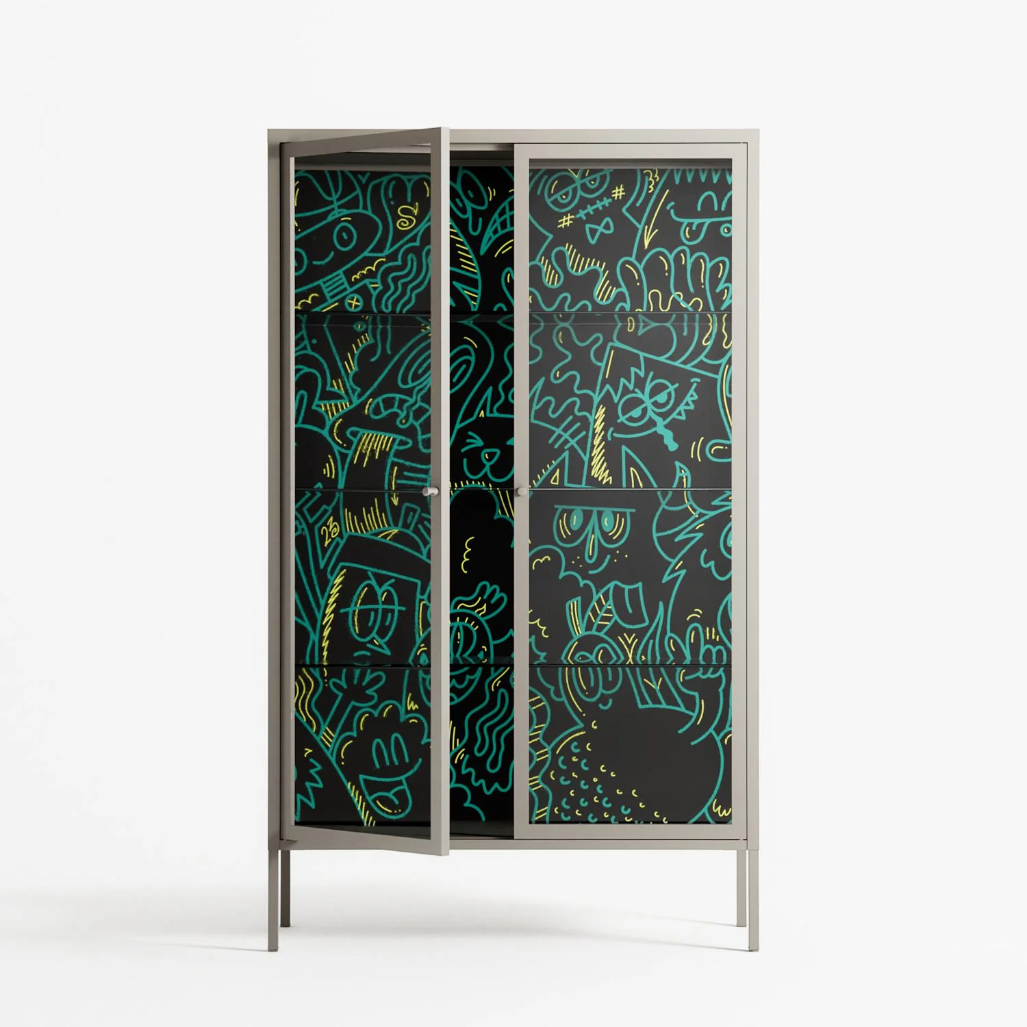 The Green Line - Cabinet - Craig Watkins - Pebble - Clear glass - Image 2