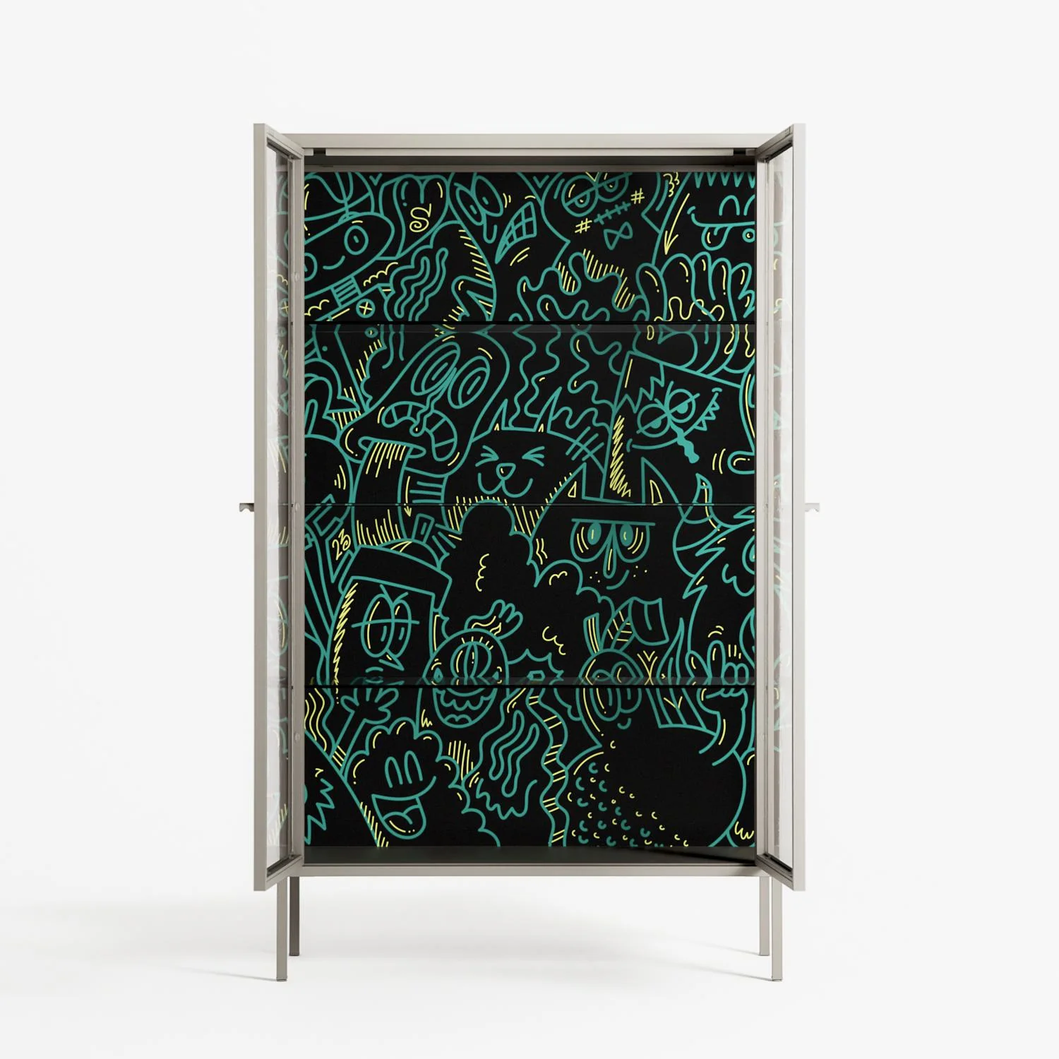 The Green Line - Cabinet - Craig Watkins - Pebble - Clear glass - Image 3