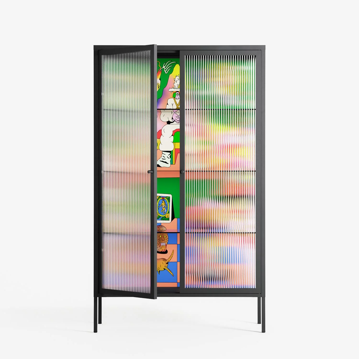 The Holy Mountain - Cabinet - Cezar Berje - Antracite - Reeded glass - Image 2