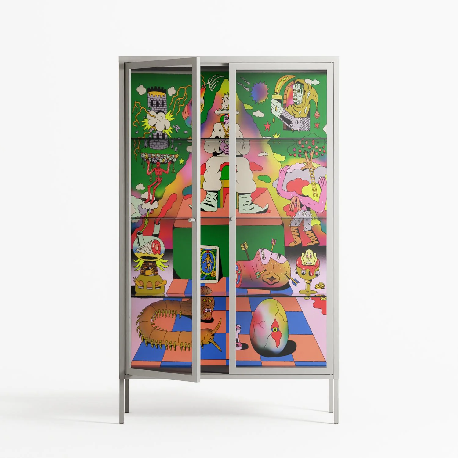 The Holy Mountain - Cabinet - Cezar Berje - Chalk - Clear glass - Image 2