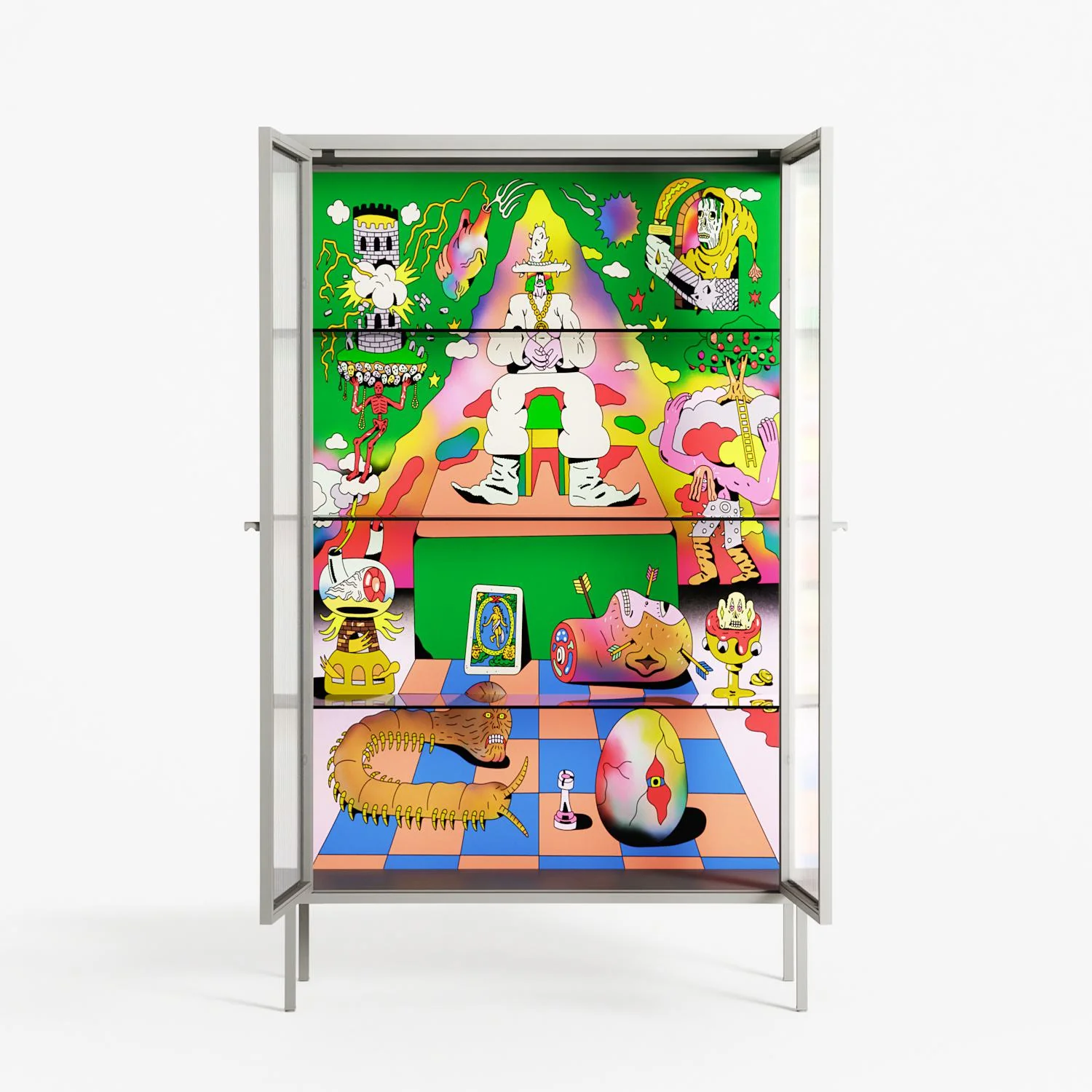 The Holy Mountain - Cabinet - Cezar Berje - Chalk - Reeded glass - Image 3