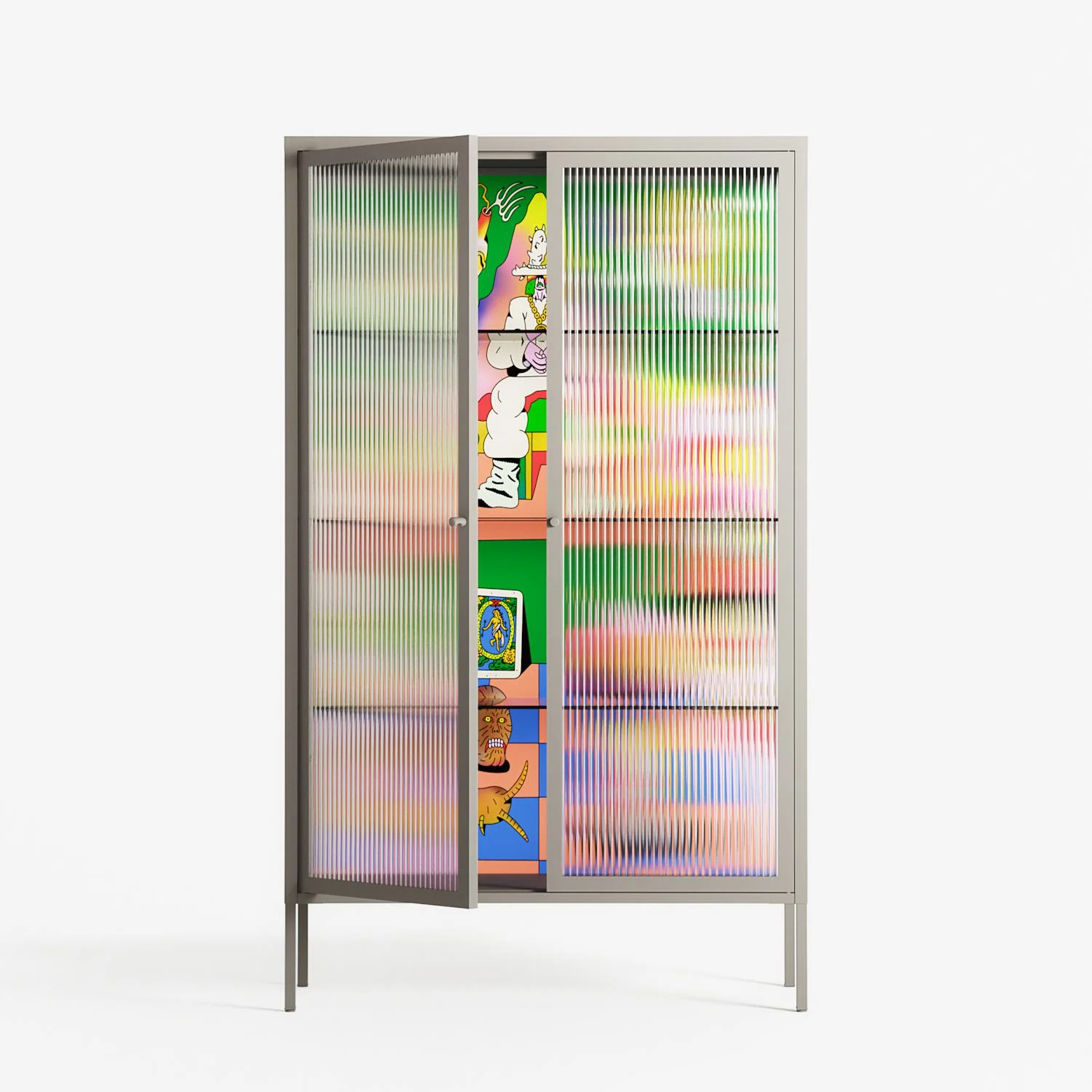 The Holy Mountain - Cabinet - Cezar Berje - Pebble - Reeded glass - Image 2