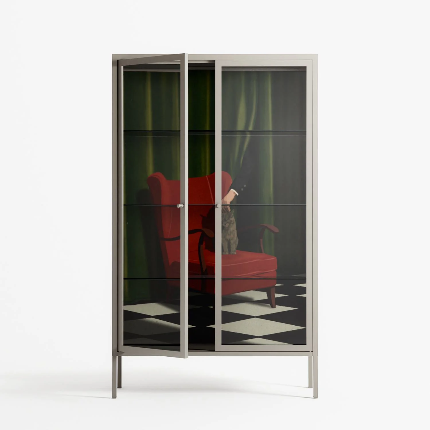 The Man Behind The Curtain - Cabinet - Kristin Eriksson - Pebble - Clear glass - Image 2