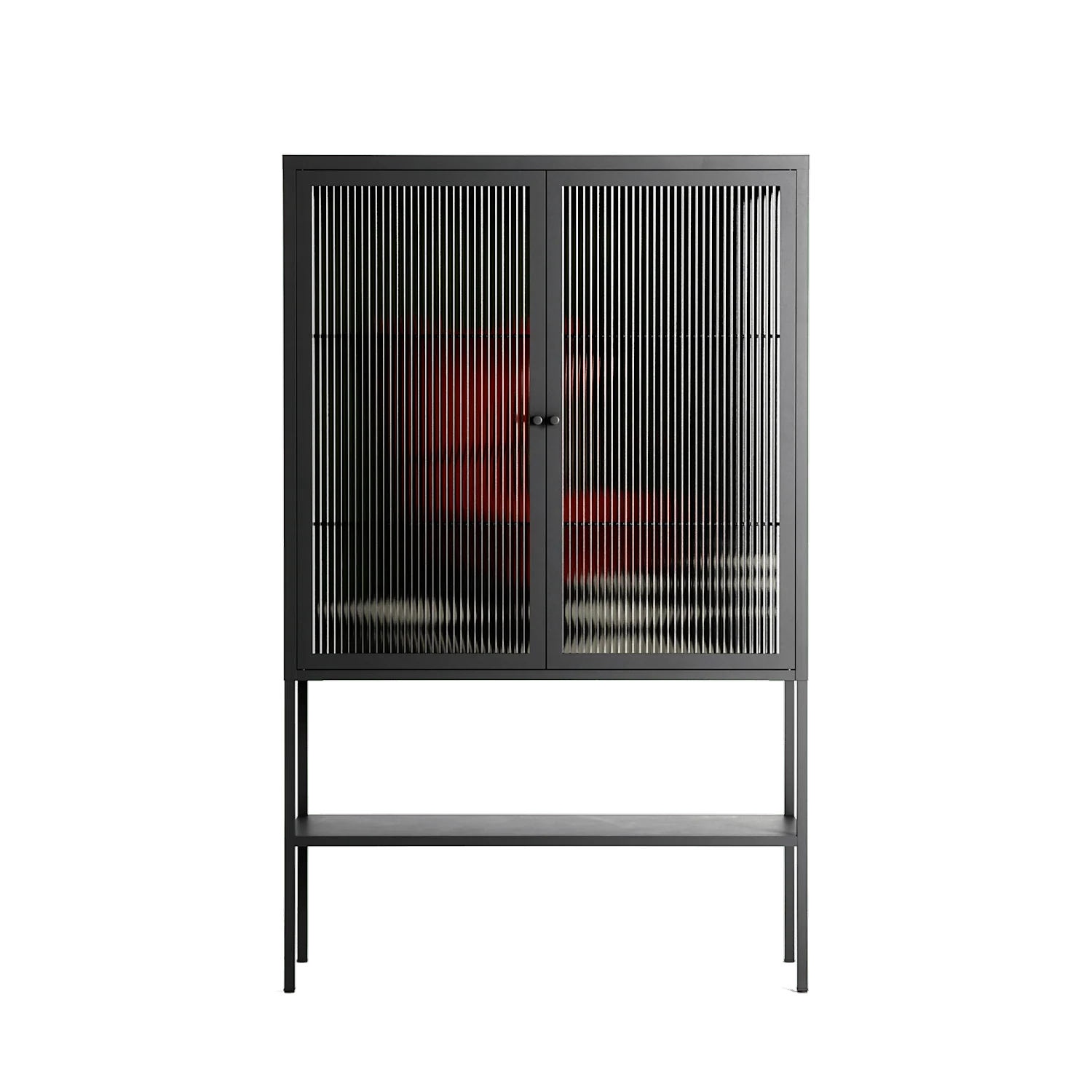 The Man Behind The Curtain - Loft Cabinet - Kristin Eriksson - Antracite - Reeded glass