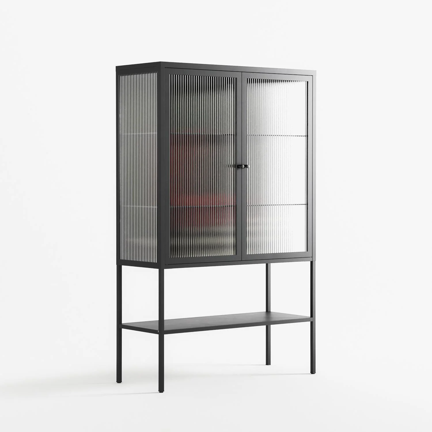 The Man Behind The Curtain - Loft Cabinet - Kristin Eriksson - Antracite - Reeded glass - Image 4