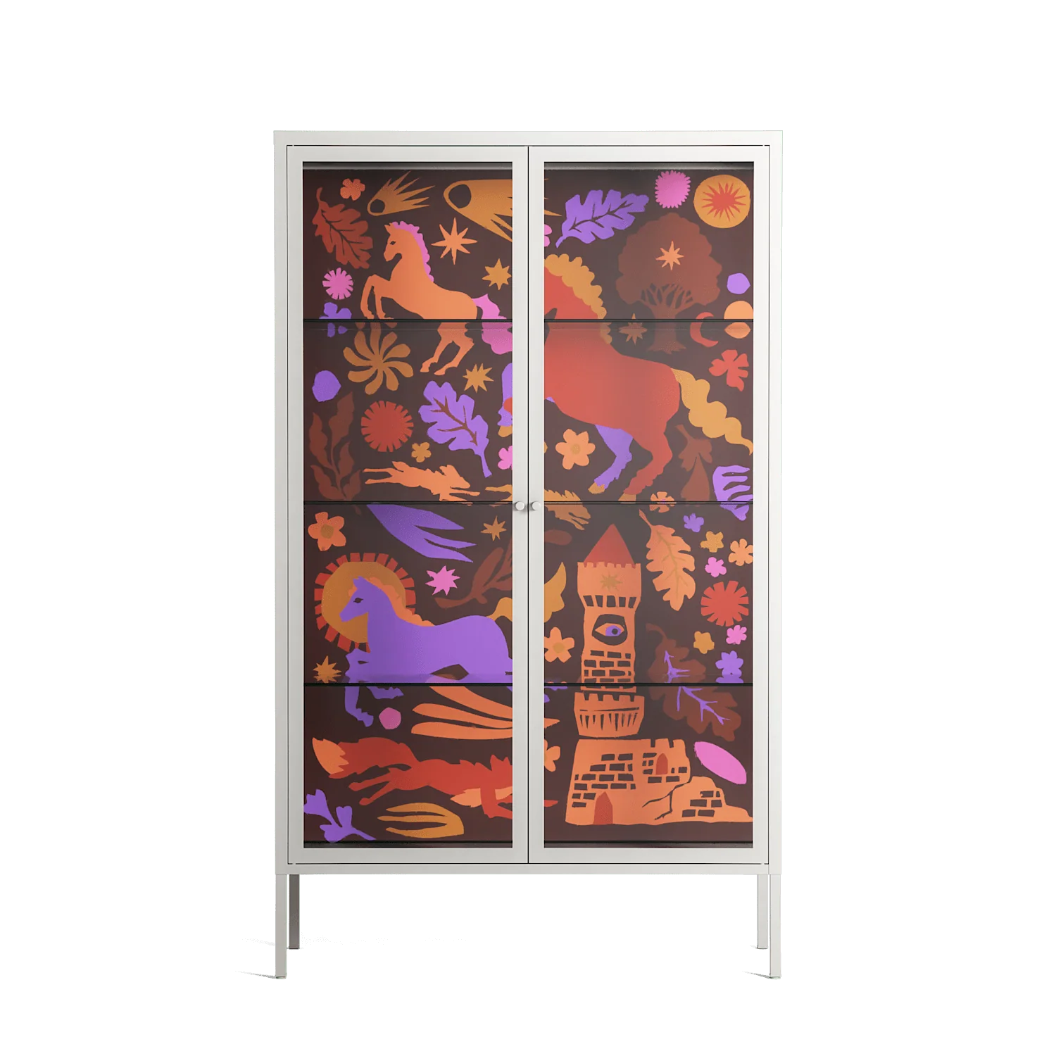 The Secret Herb Garden In The Forest 2 - Cabinet - Nick Liefhebber - Chalk - Clear glass