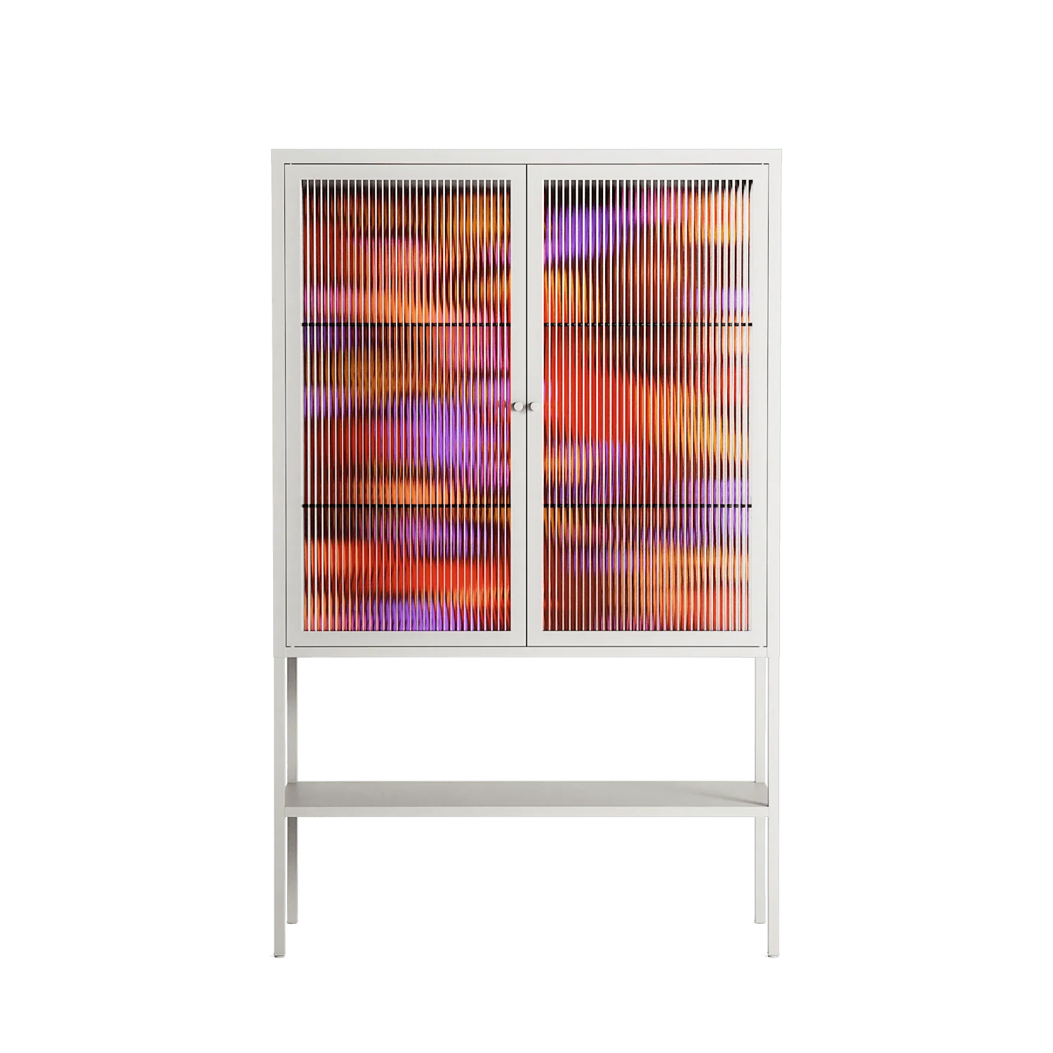 The Secret Herb Garden In The Forest 2 - Loft Cabinet - Nick Liefhebber - Chalk - Reeded glass