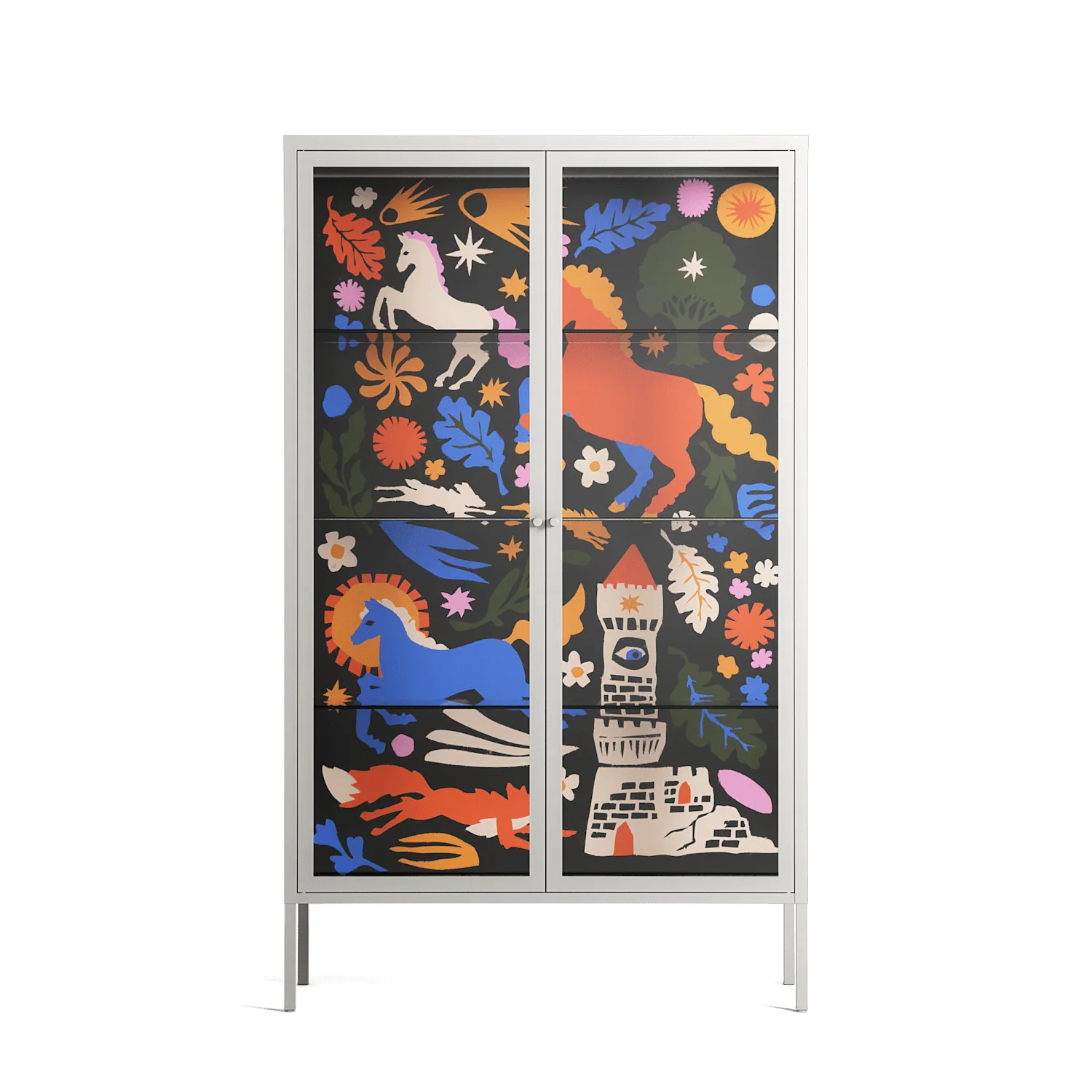 The Secret Herb Garden In The Forest - Cabinet - Nick Liefhebber - Chalk - Clear glass