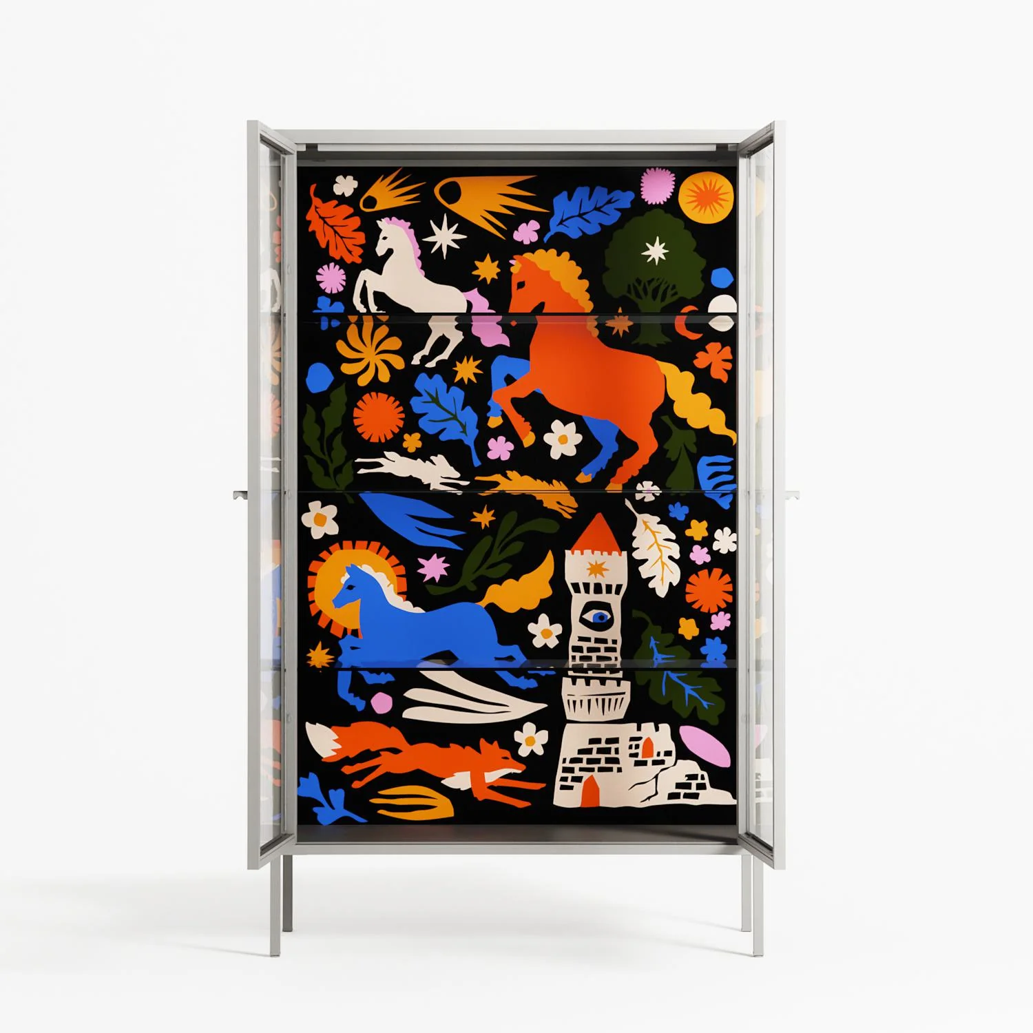 The Secret Herb Garden In The Forest - Cabinet - Nick Liefhebber - Chalk - Clear glass - Image 3