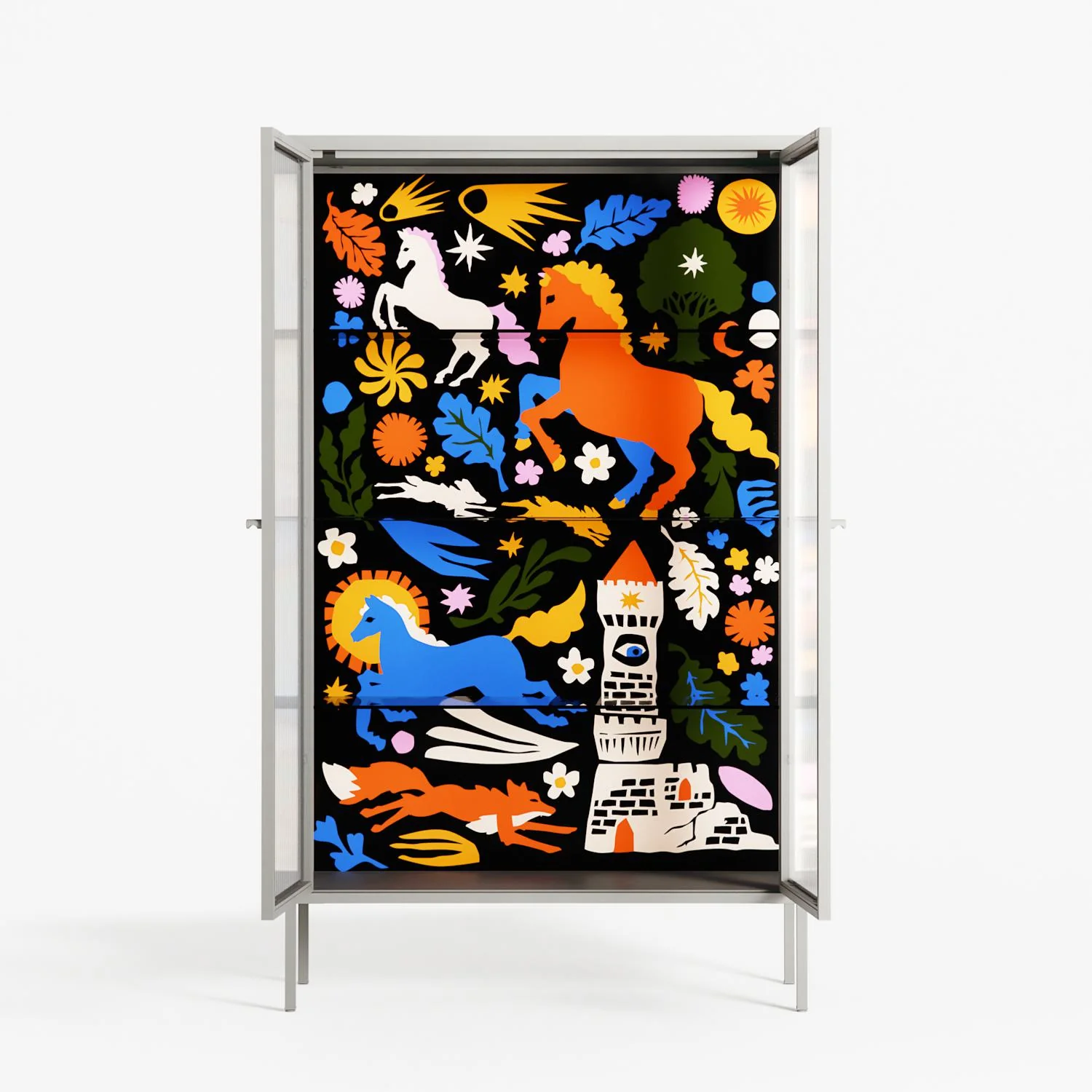 The Secret Herb Garden In The Forest - Cabinet - Nick Liefhebber - Chalk - Reeded glass - Image 3