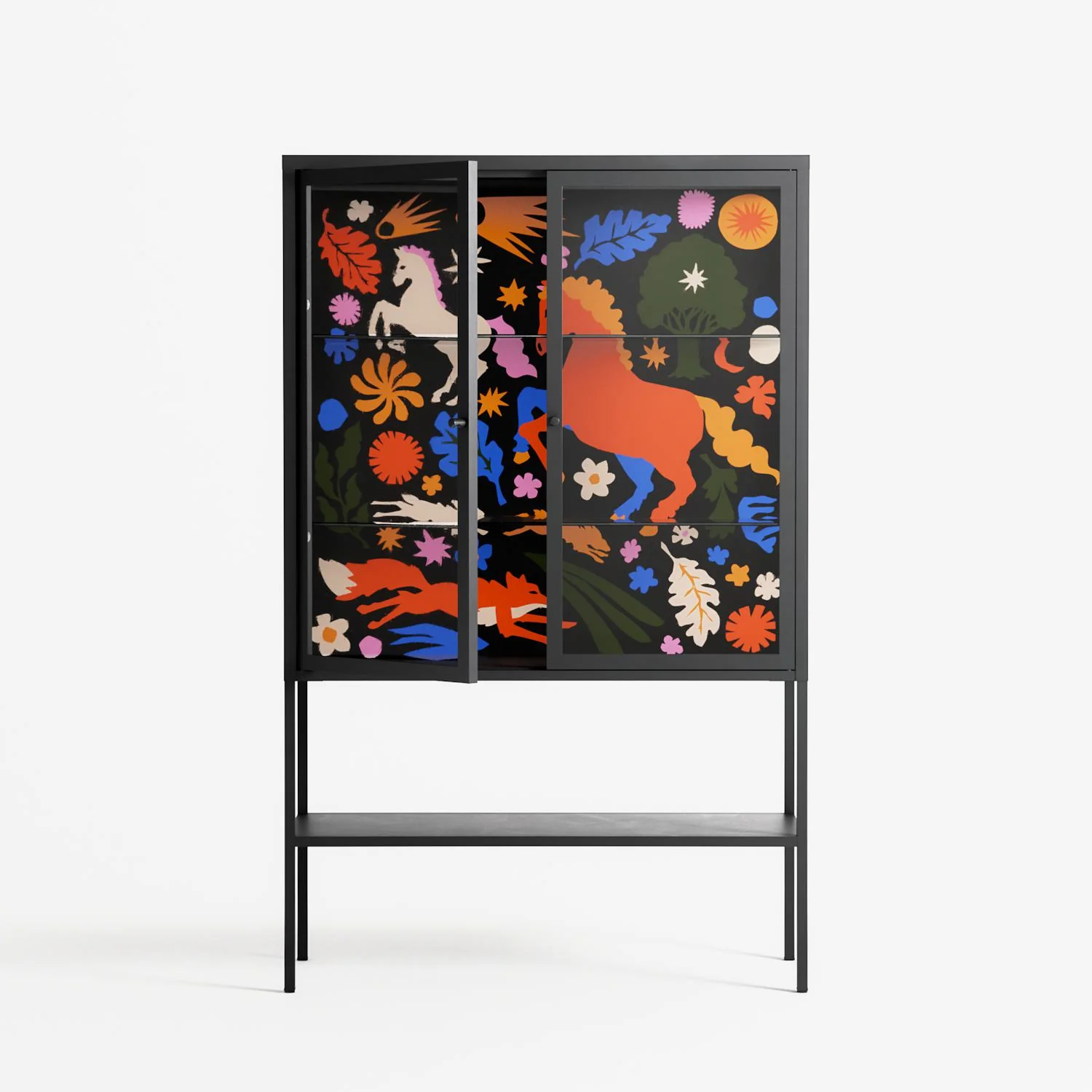The Secret Herb Garden In The Forest - Loft Cabinet - Nick Liefhebber - Antracite - Clear glass - Image 2