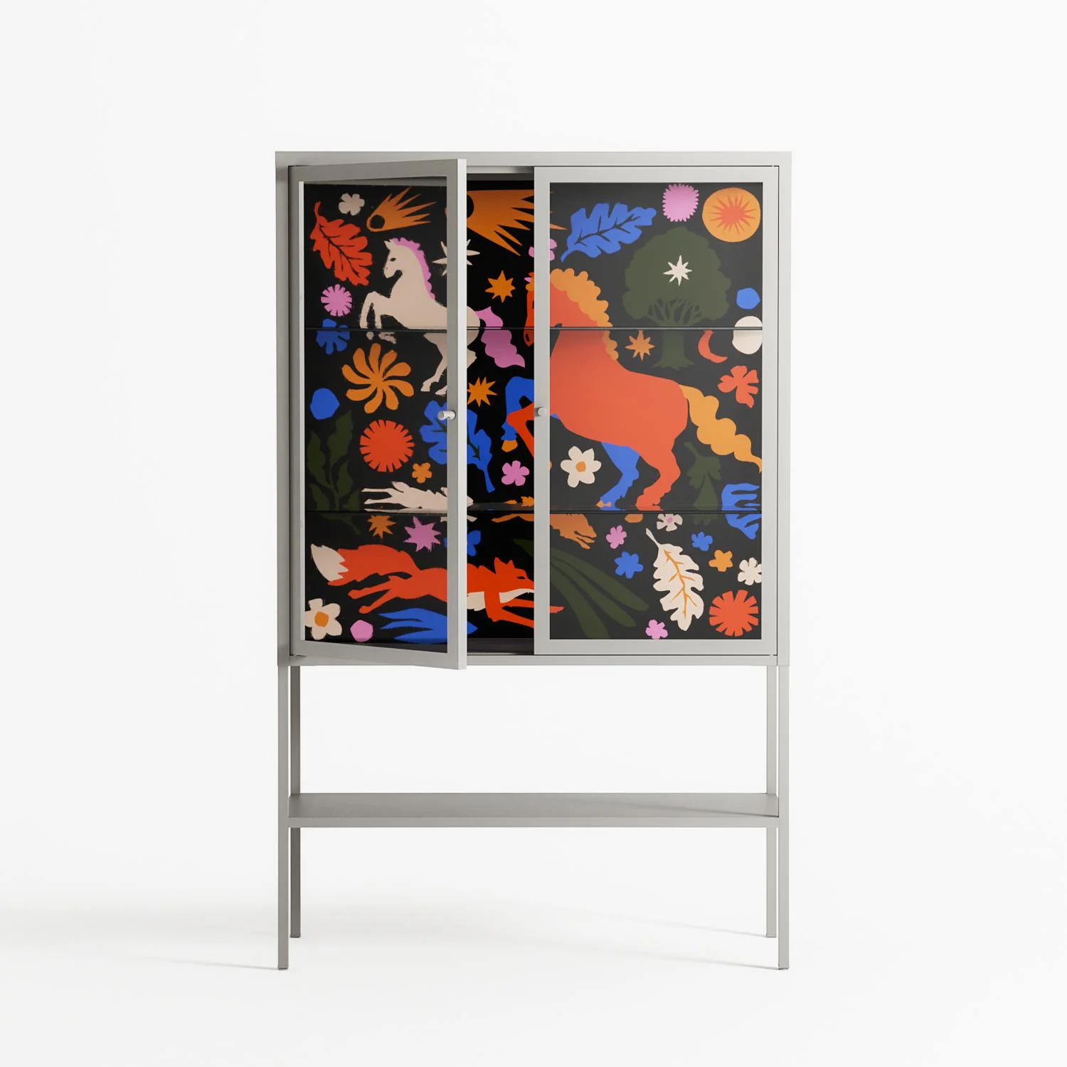 The Secret Herb Garden In The Forest - Loft Cabinet - Nick Liefhebber - Chalk - Clear glass - Image 2