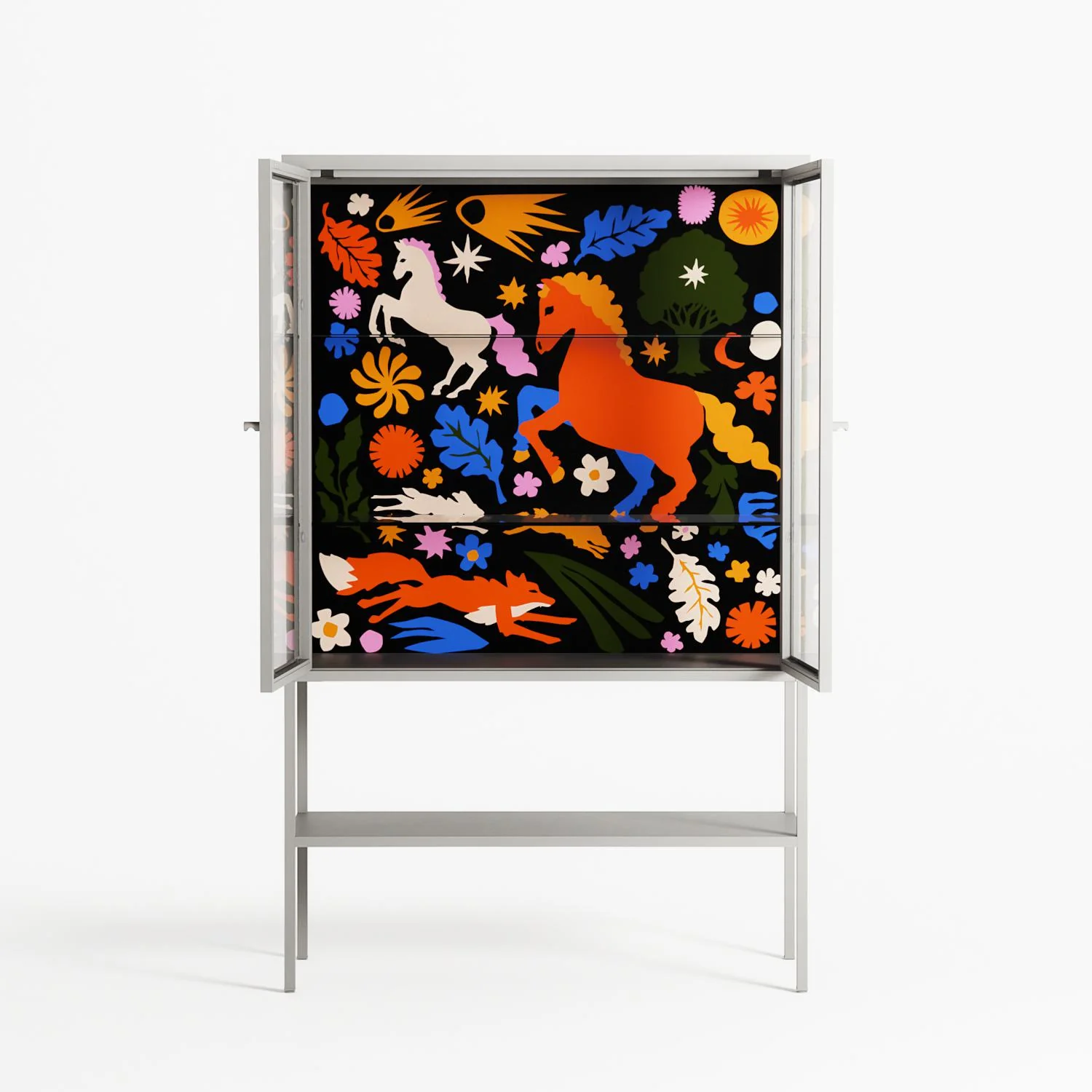 The Secret Herb Garden In The Forest - Loft Cabinet - Nick Liefhebber - Chalk - Clear glass - Image 3