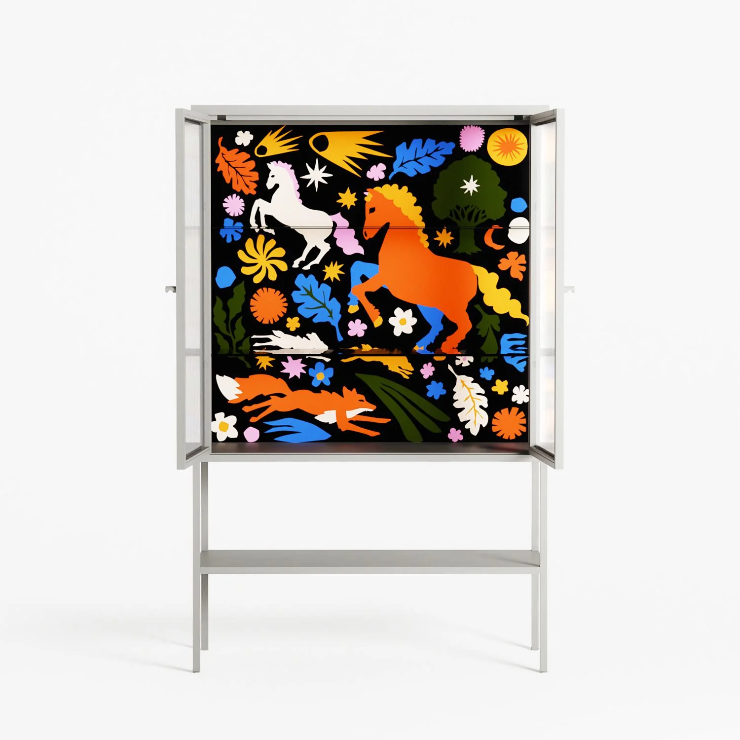 The Secret Herb Garden In The Forest - Loft Cabinet - Nick Liefhebber - Chalk - Reeded glass - Image 3