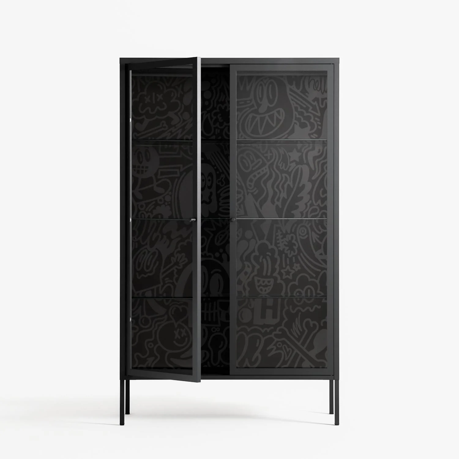 The Single Color - Cabinet - Craig Watkins - Antracite - Clear glass - Image 2
