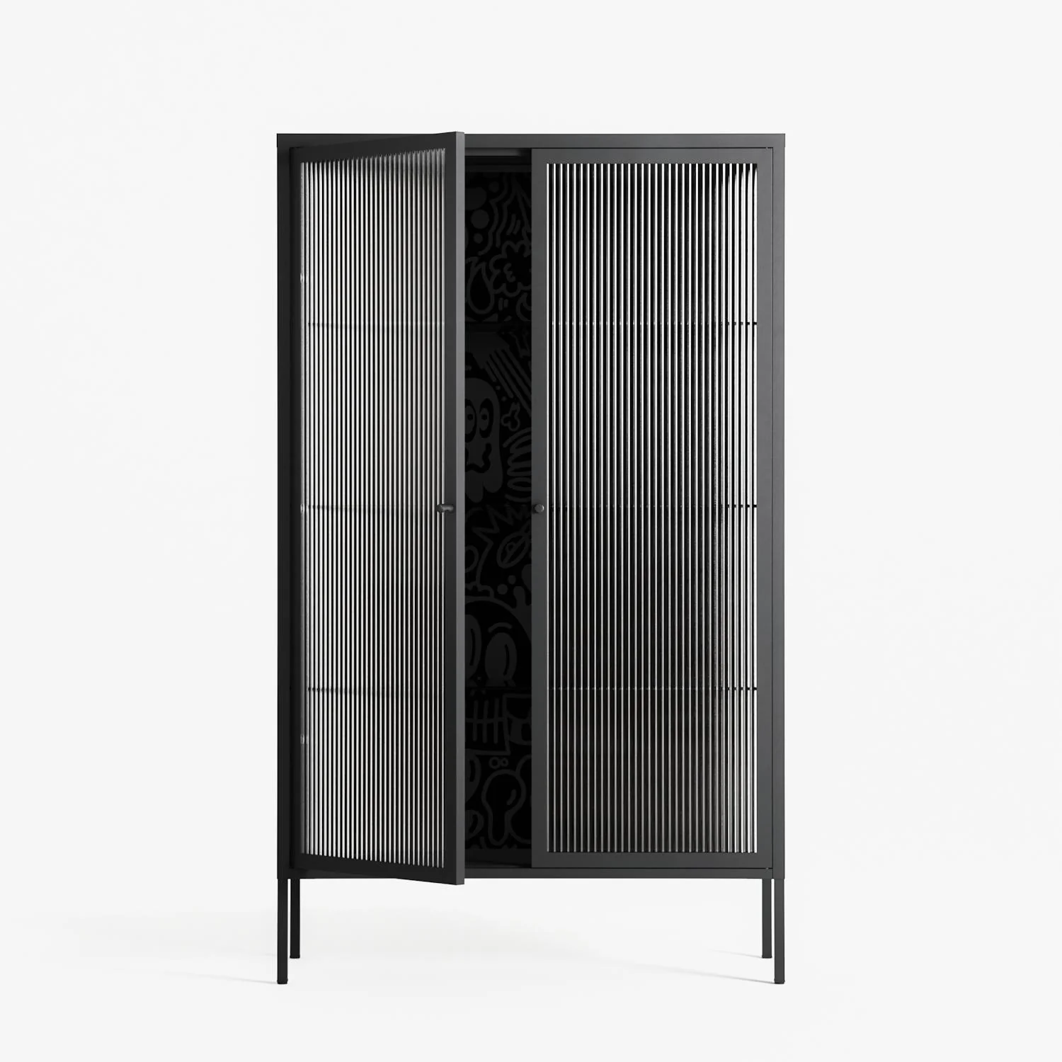 The Single Color - Cabinet - Craig Watkins - Antracite - Reeded glass - Image 2
