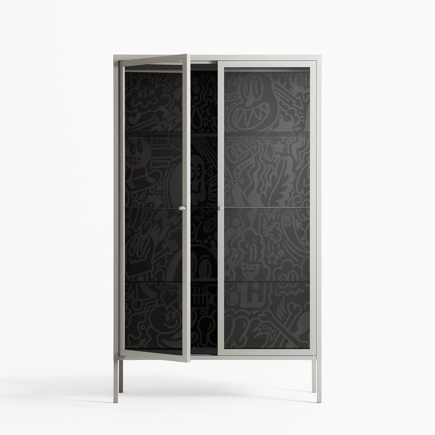 The Single Color - Cabinet - Craig Watkins - Chalk - Clear glass - Image 2