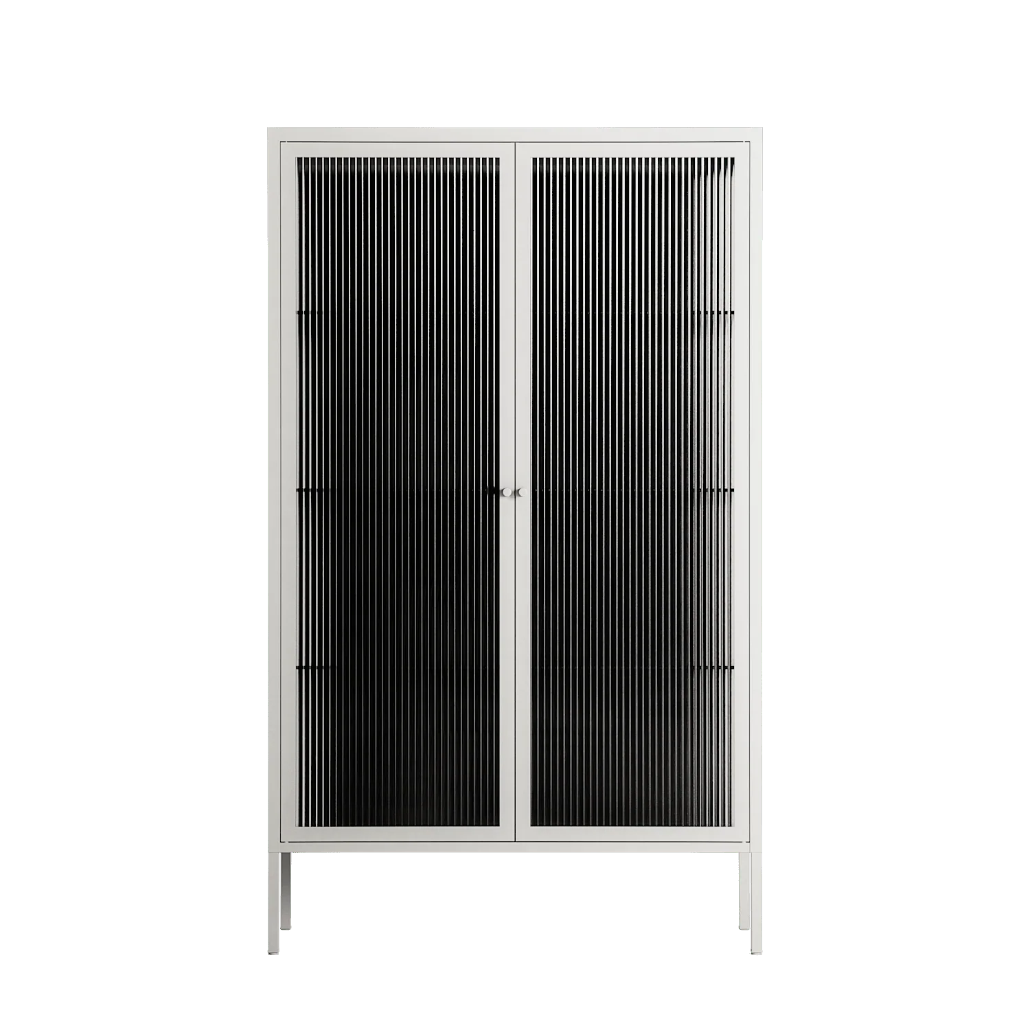 The Single Color - Cabinet - Craig Watkins - Chalk - Reeded glass