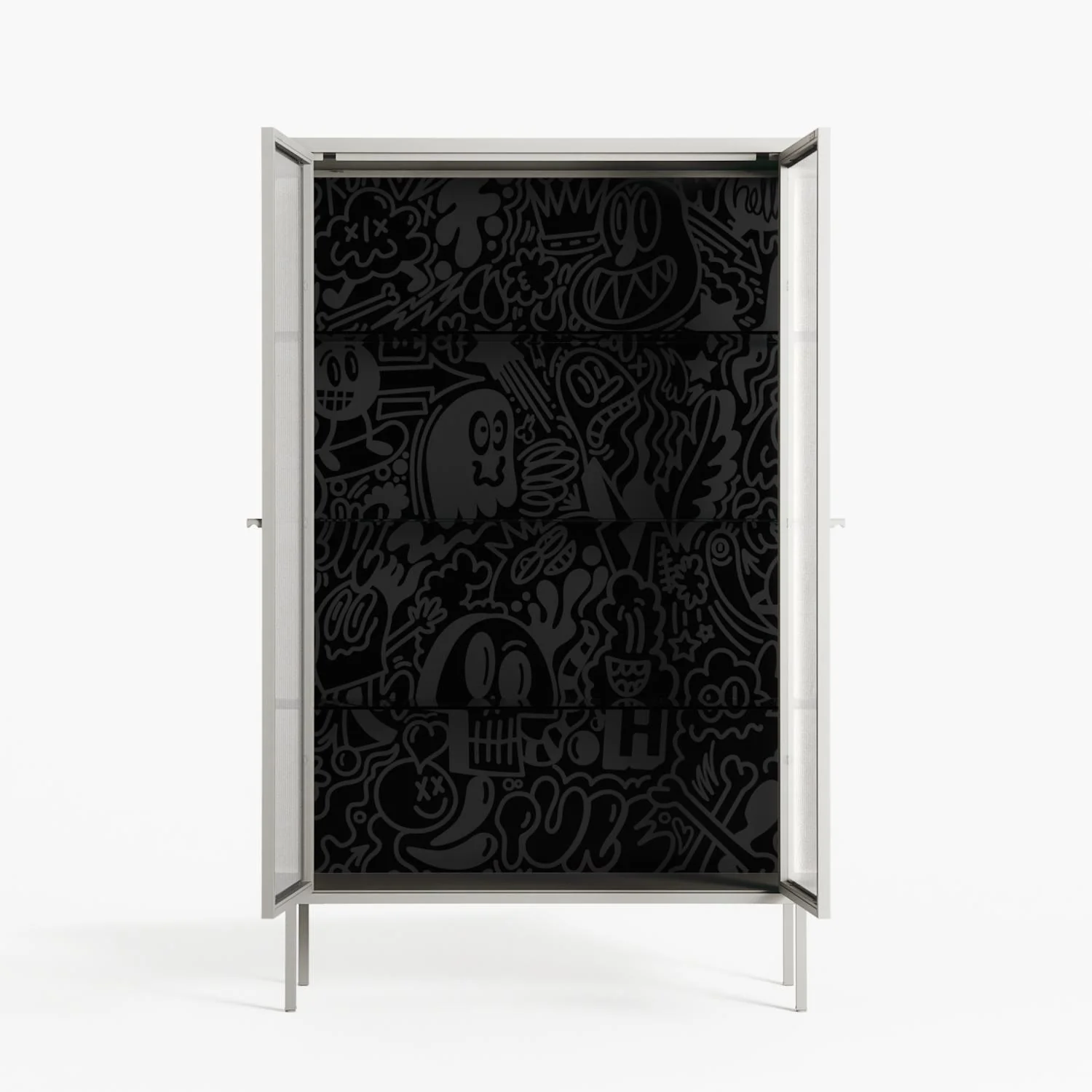 The Single Color - Cabinet - Craig Watkins - Chalk - Reeded glass - Image 3