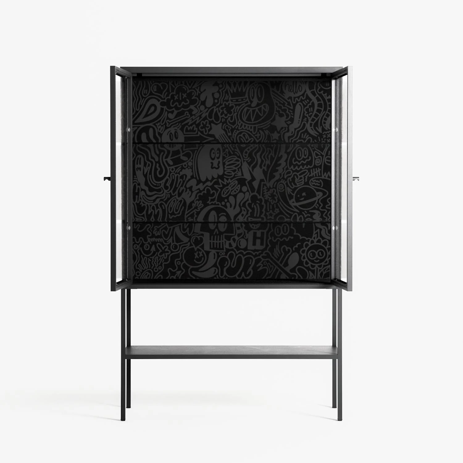 The Single Color - Loft Cabinet - Craig Watkins - Antracite - Clear glass - Image 3