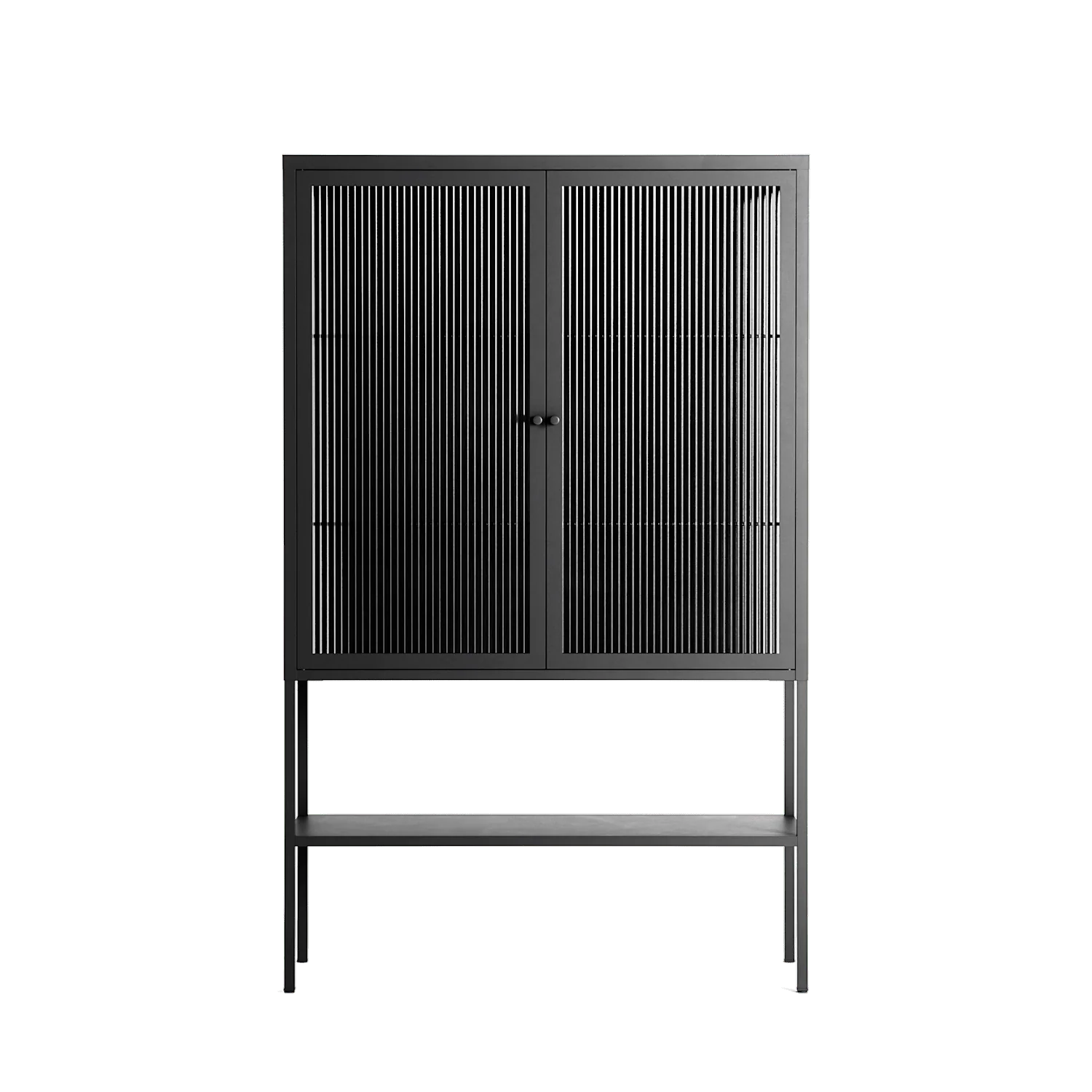 The Single Color - Loft Cabinet - Craig Watkins - Antracite - Reeded glass