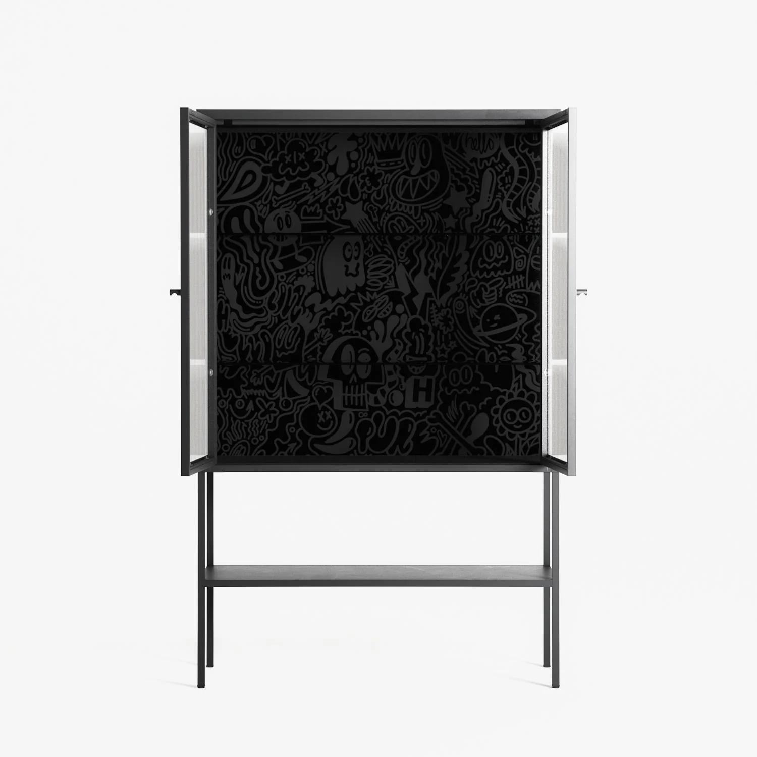 The Single Color - Loft Cabinet - Craig Watkins - Antracite - Reeded glass - Image 3