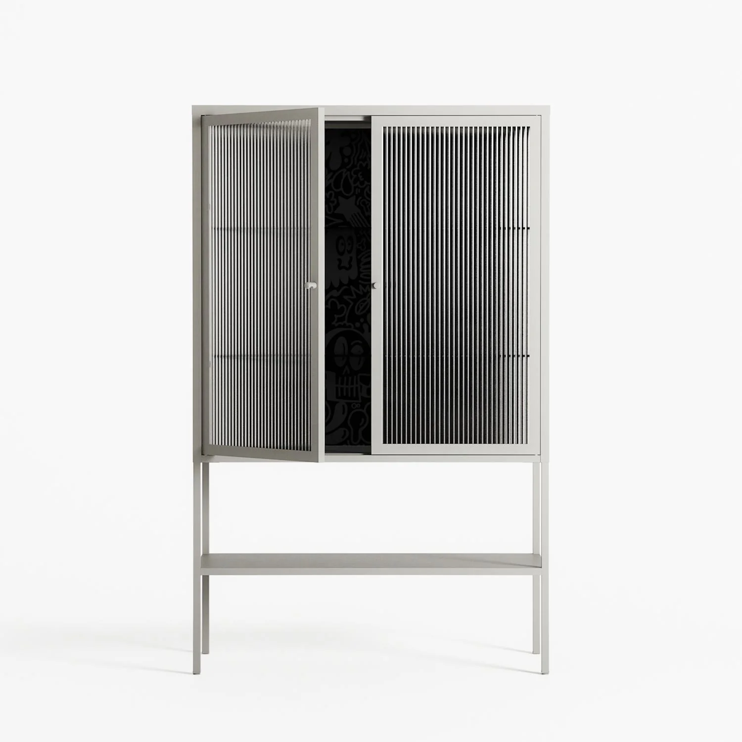 The Single Color - Loft Cabinet - Craig Watkins - Chalk - Reeded glass - Image 2