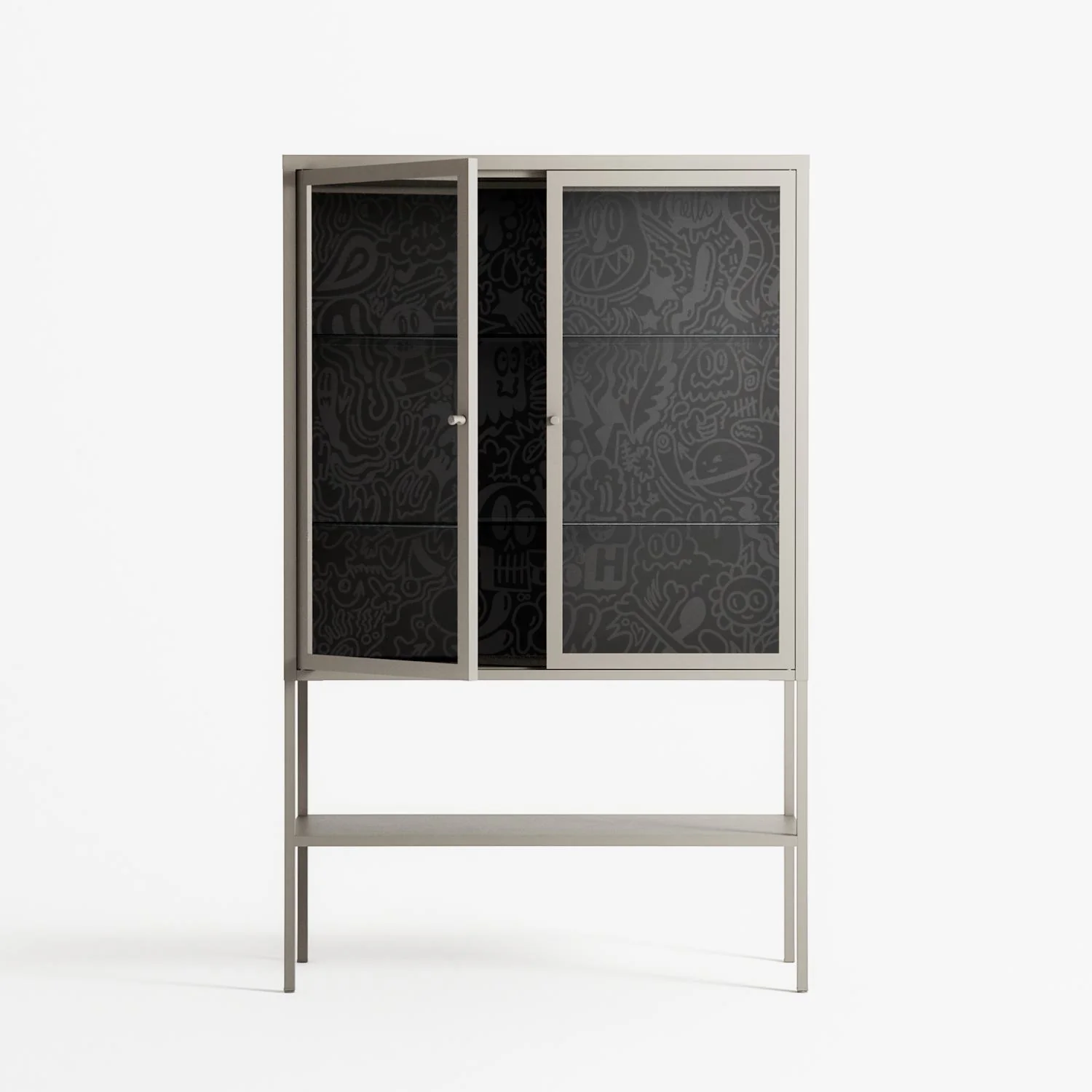 The Single Color - Loft Cabinet - Craig Watkins - Pebble - Clear glass - Image 2