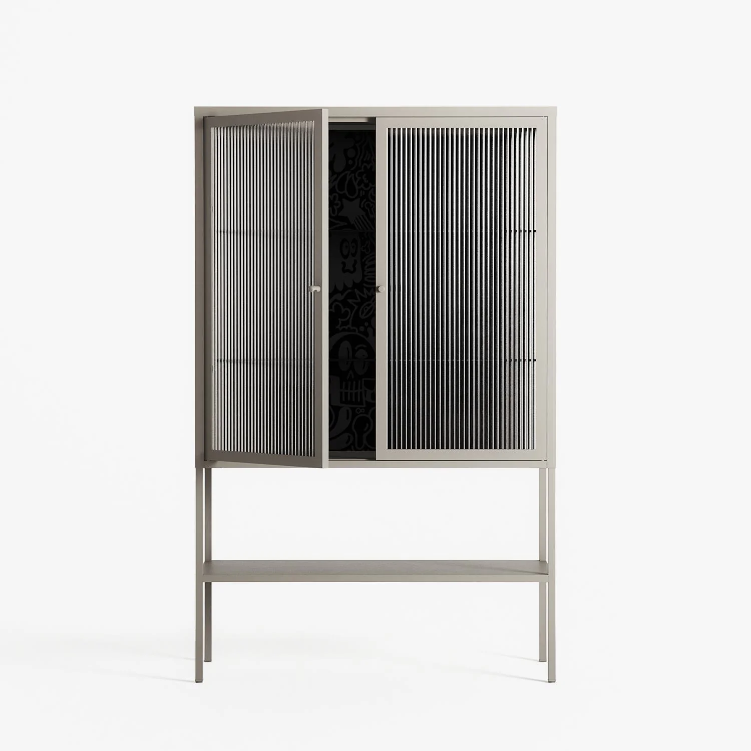 The Single Color - Loft Cabinet - Craig Watkins - Pebble - Reeded glass - Image 2