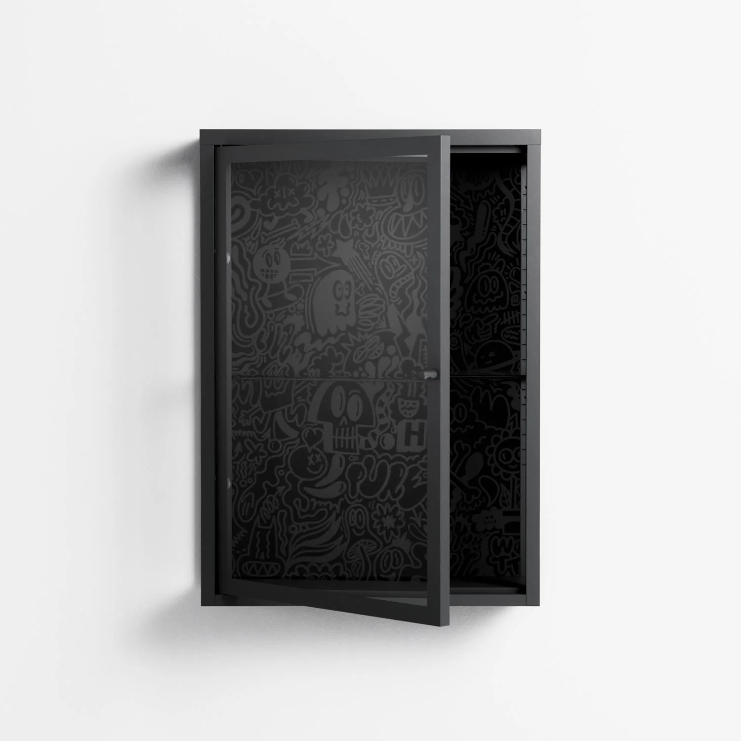 The Single Color - Wall Cabinet - Craig Watkins - Antracite - Clear glass - Image 2