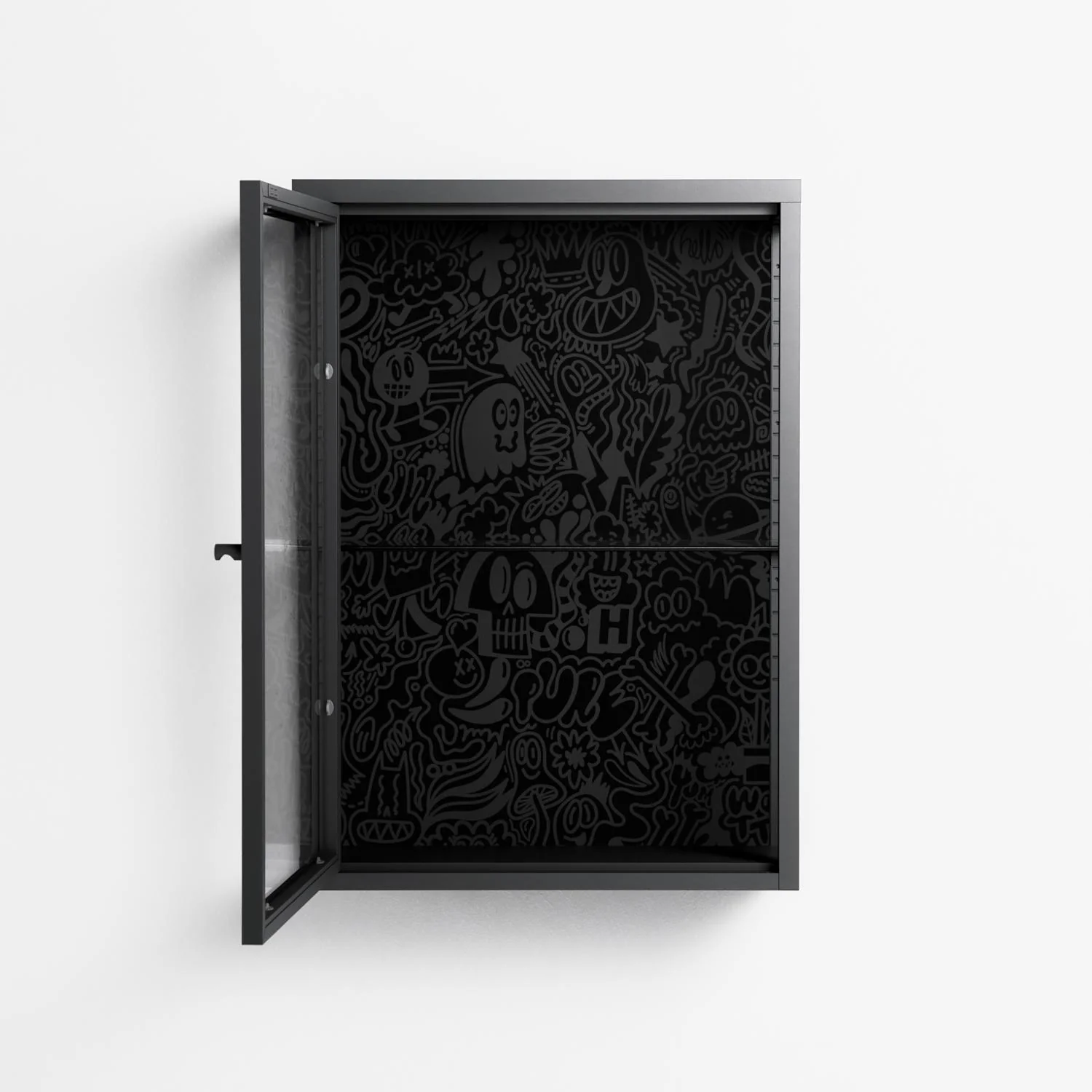 The Single Color - Wall Cabinet - Craig Watkins - Antracite - Clear glass - Image 3