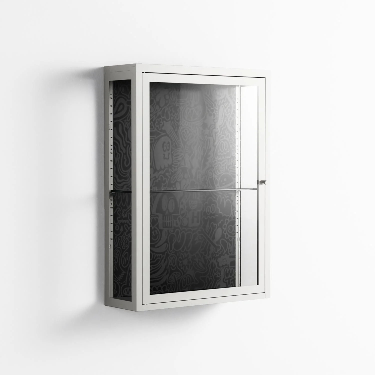 The Single Color - Wall Cabinet - Craig Watkins - Chalk - Clear glass - Image 4