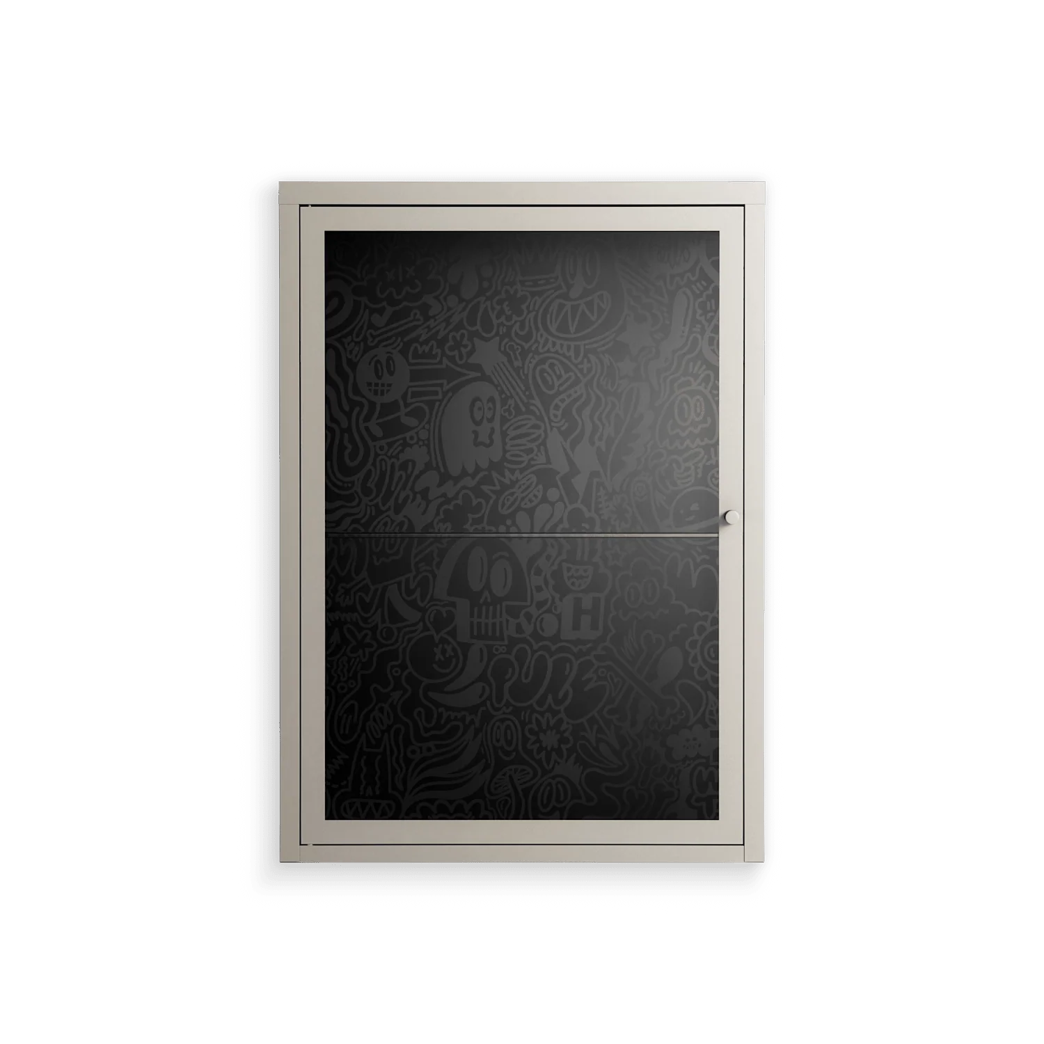 The Single Color - Wall Cabinet - Craig Watkins - Pebble - Clear glass