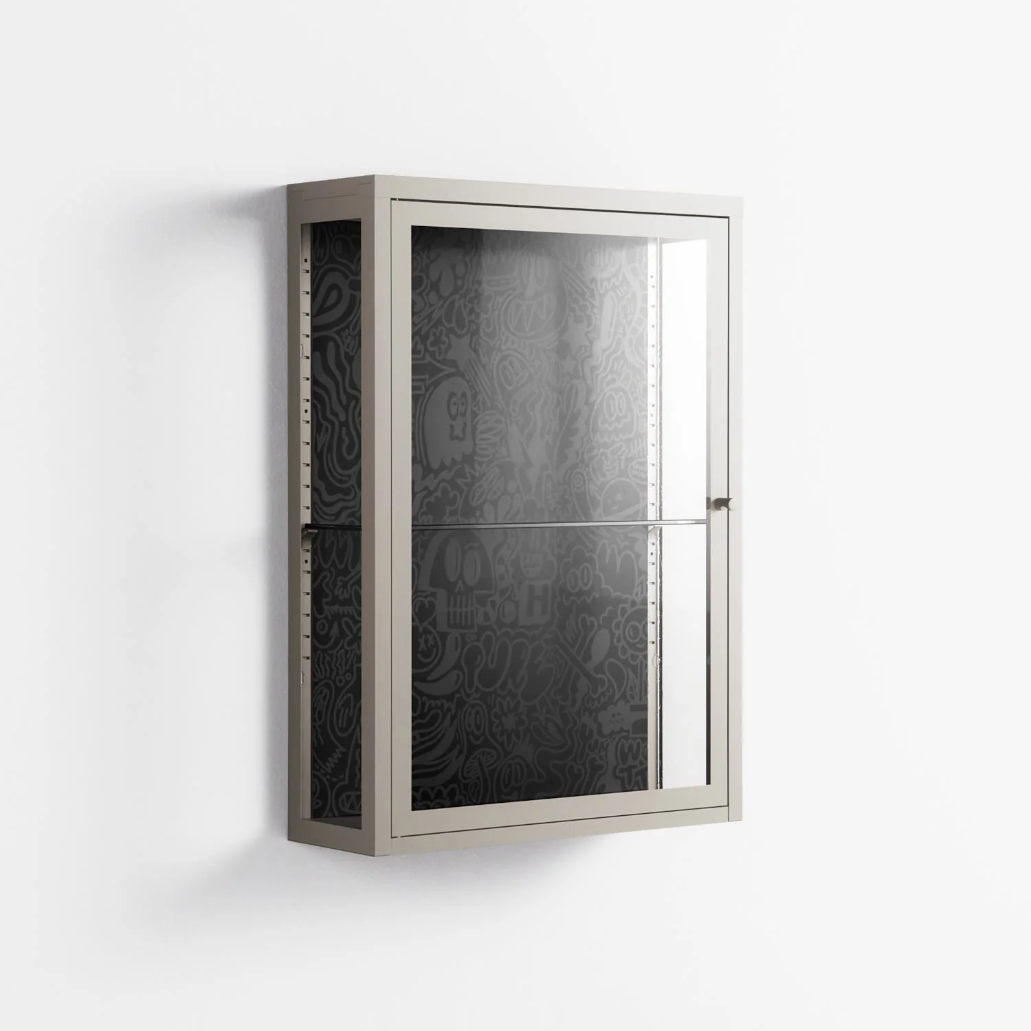The Single Color - Wall Cabinet - Craig Watkins - Pebble - Clear glass - Image 4