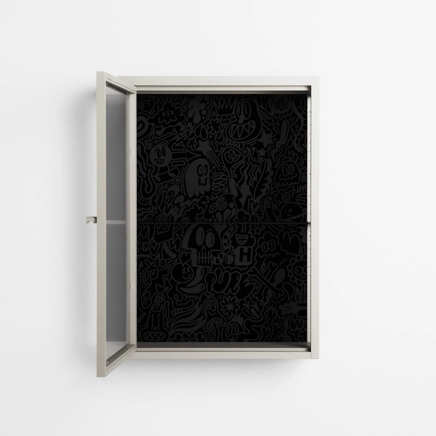 The Single Color - Wall Cabinet - Craig Watkins - Pebble - Reeded glass - Image 3