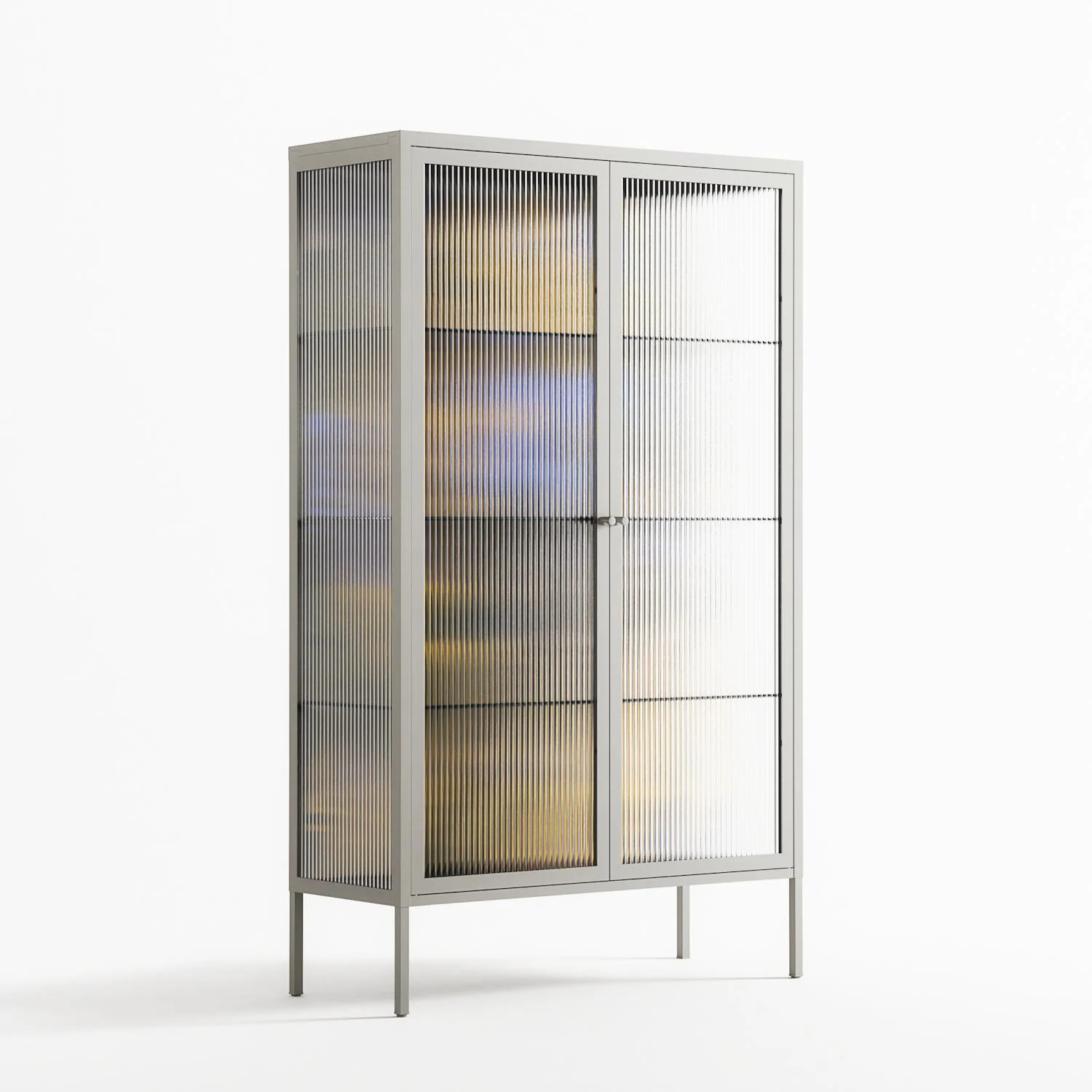 The Towering Hall Full Of Light 2 - Cabinet - Nick Liefhebber - Chalk - Reeded glass - Image 4