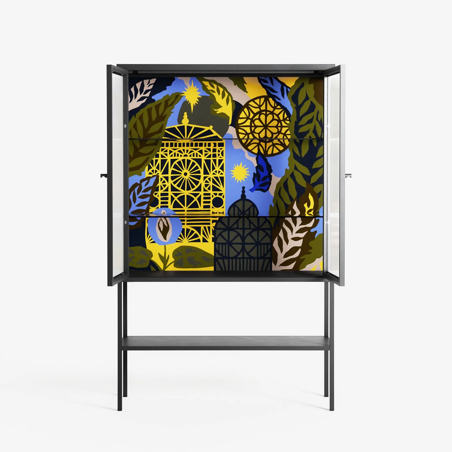 The Towering Hall Full Of Light 2 - Loft Cabinet - Nick Liefhebber - Antracite - Reeded glass - Image 3