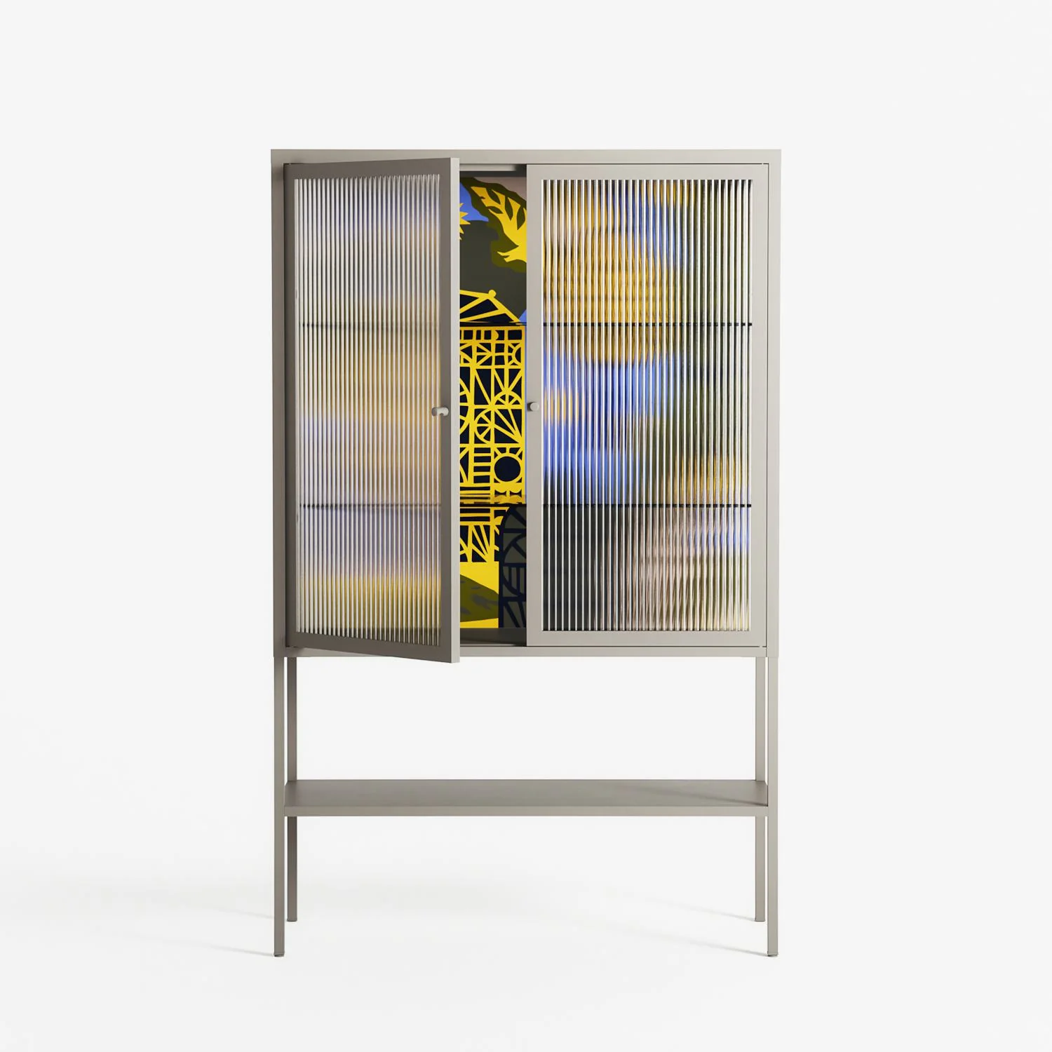 The Towering Hall Full Of Light 2 - Loft Cabinet - Nick Liefhebber - Pebble - Reeded glass - Image 2