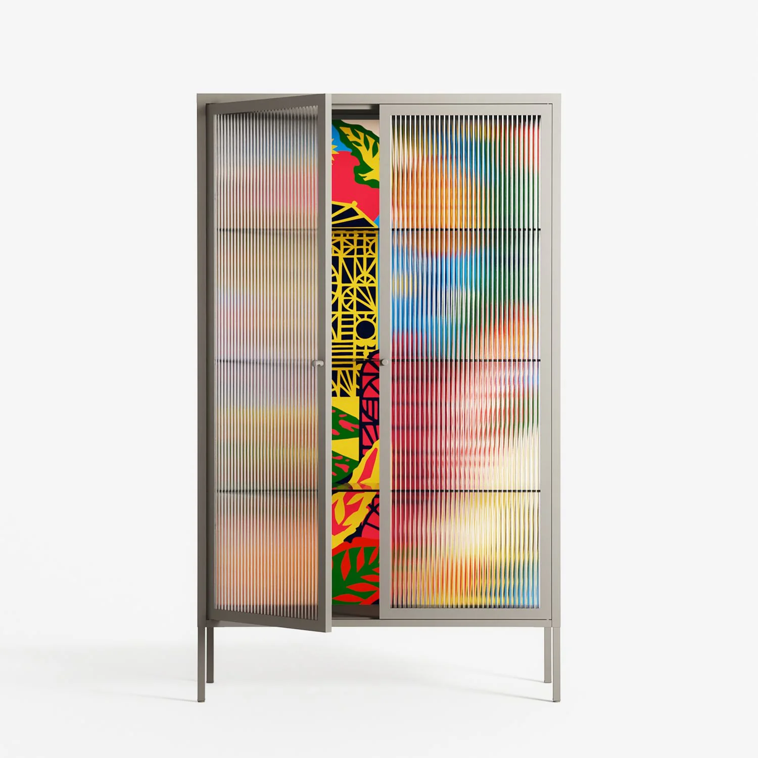 The Towering Hall Full Of Light - Cabinet - Nick Liefhebber - Pebble - Reeded glass - Image 2