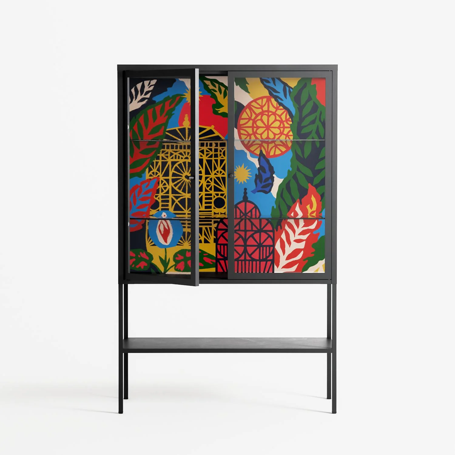 The Towering Hall Full Of Light - Loft Cabinet - Nick Liefhebber - Antracite - Clear glass - Image 2
