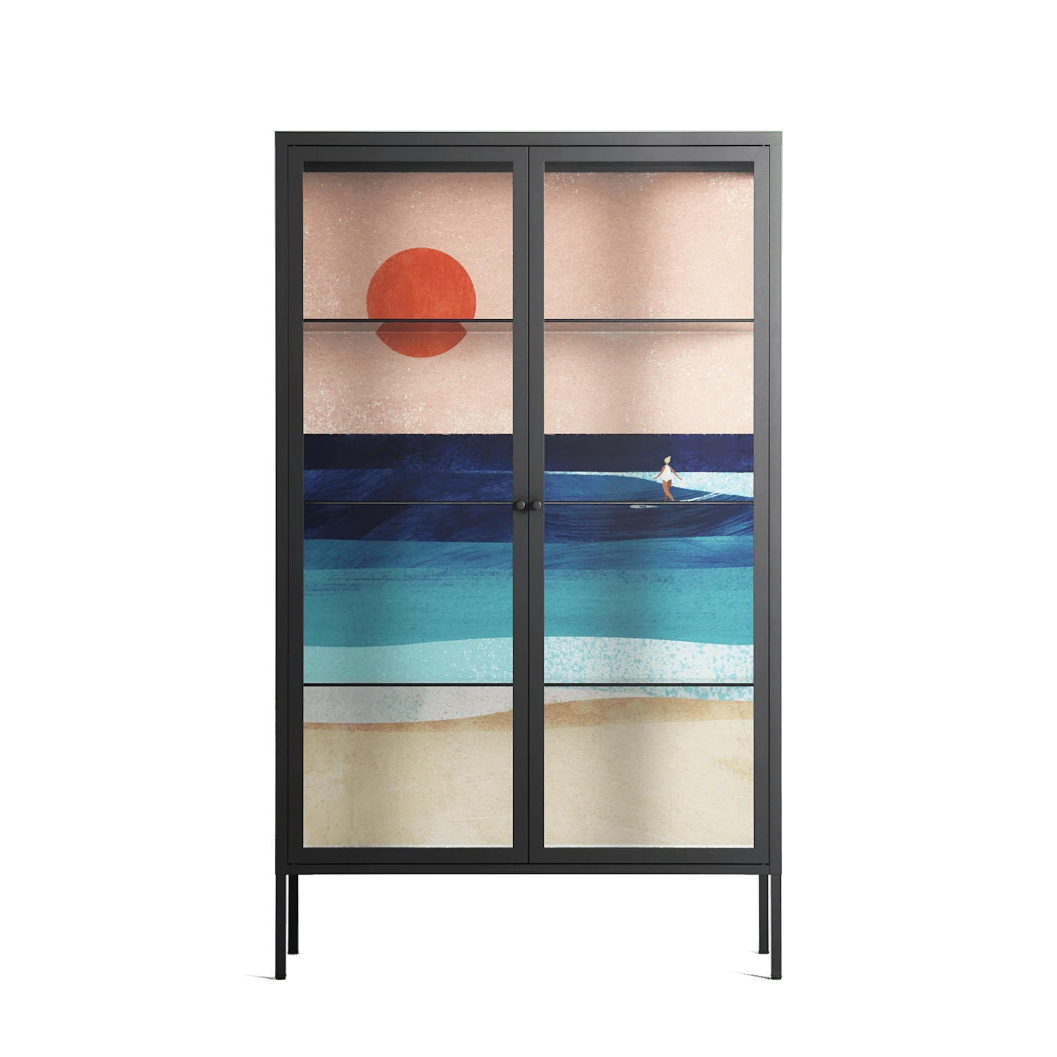 The Wave - Cabinet - Henry Rivers - Antracite - Clear glass