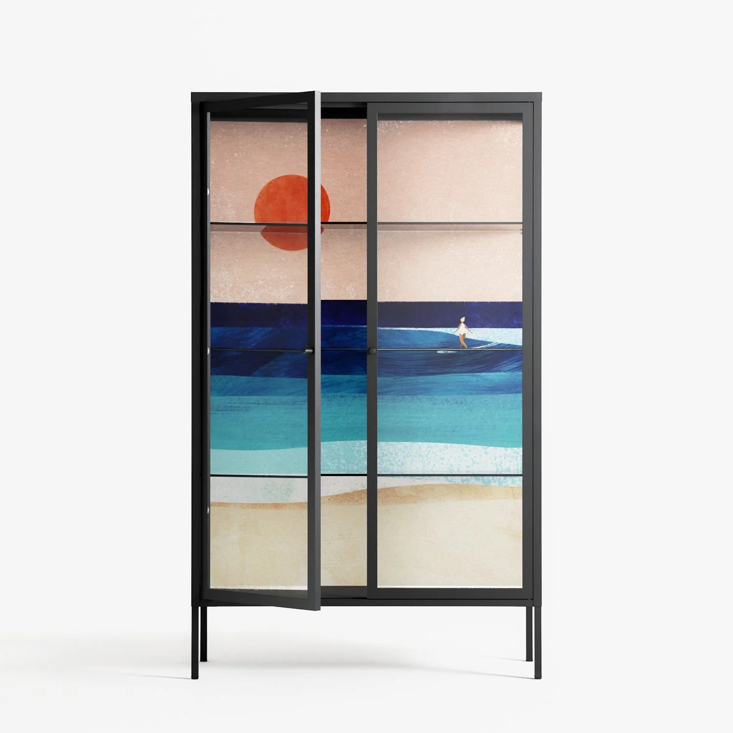 The Wave - Cabinet - Henry Rivers - Antracite - Clear glass - Image 2