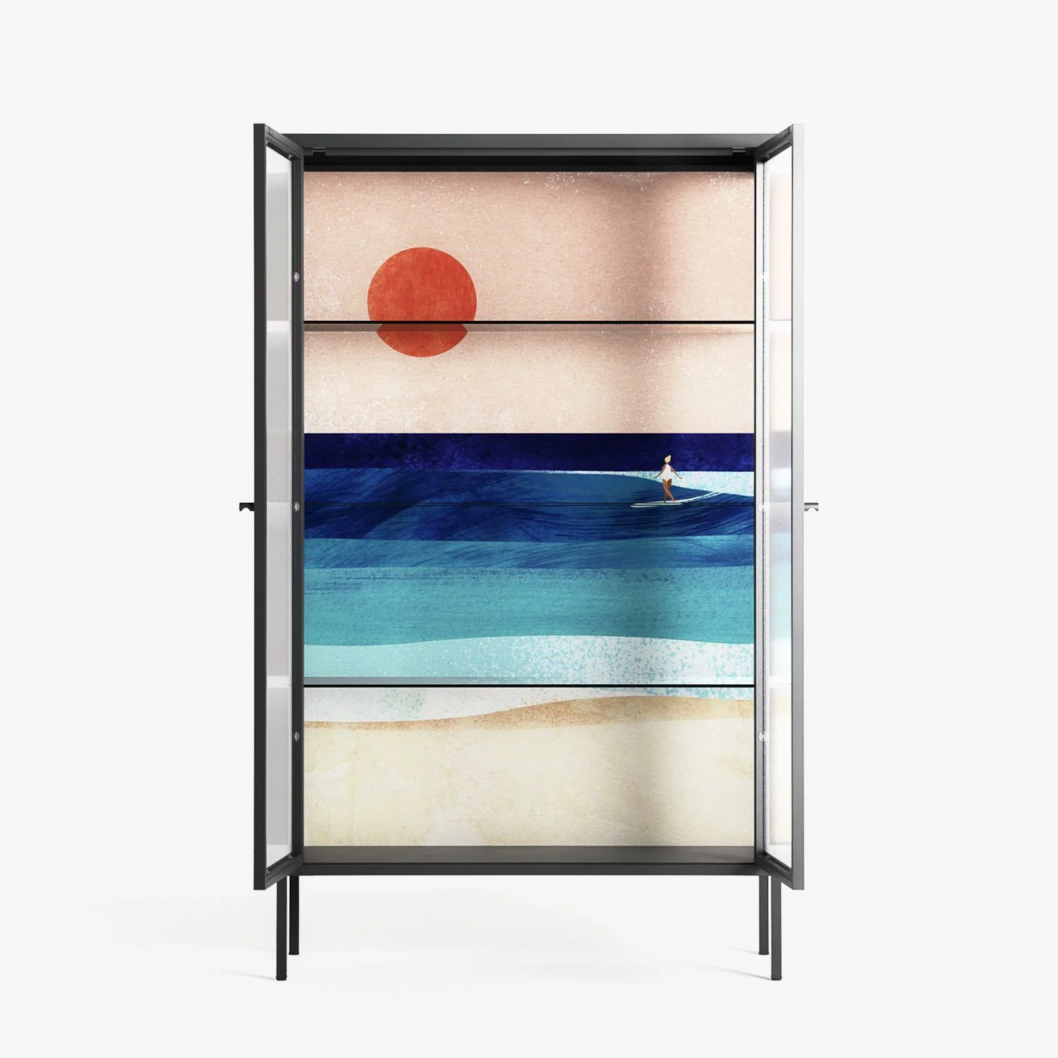 The Wave - Cabinet - Henry Rivers - Antracite - Reeded glass - Image 3