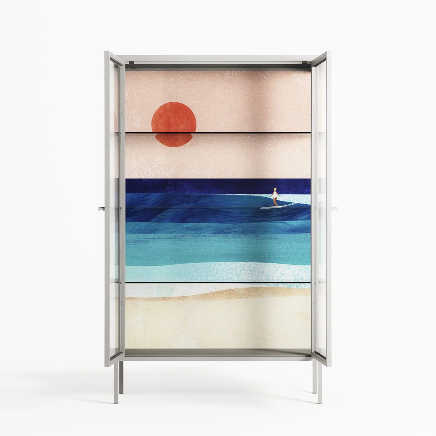 The Wave - Cabinet - Henry Rivers - Chalk - Clear glass - Image 3