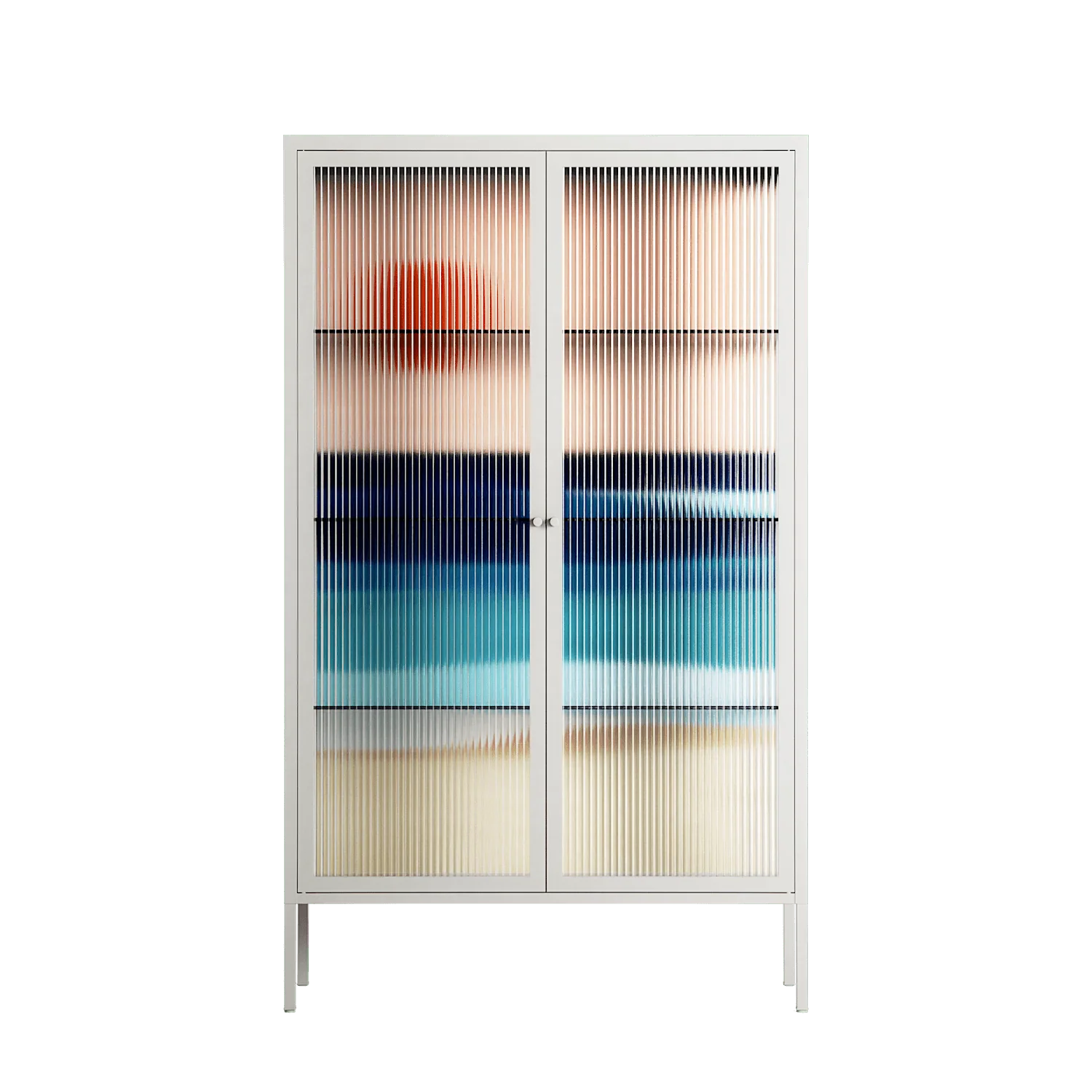 The Wave - Cabinet - Henry Rivers - Chalk - Reeded glass