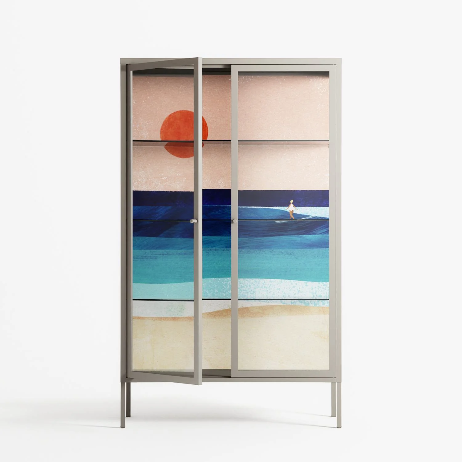 The Wave - Cabinet - Henry Rivers - Pebble - Clear glass - Image 2